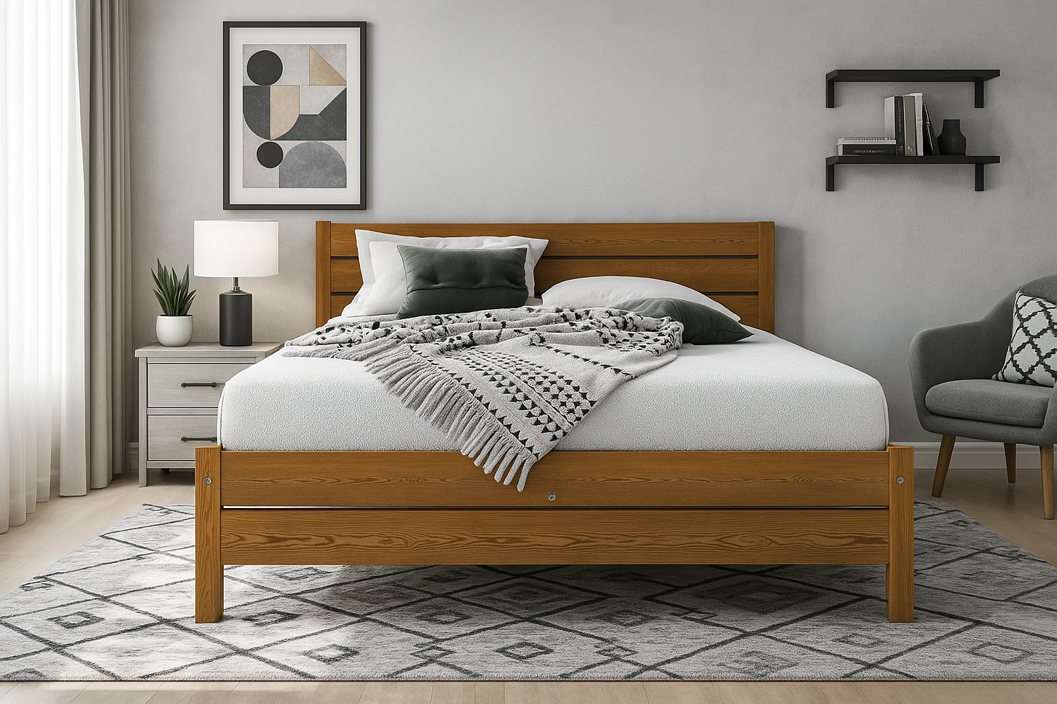 Wooden Bed Frame Alva (F3)