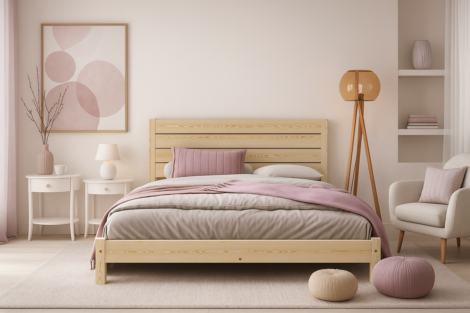 Wooden Bed Frame Shibui (F15)
