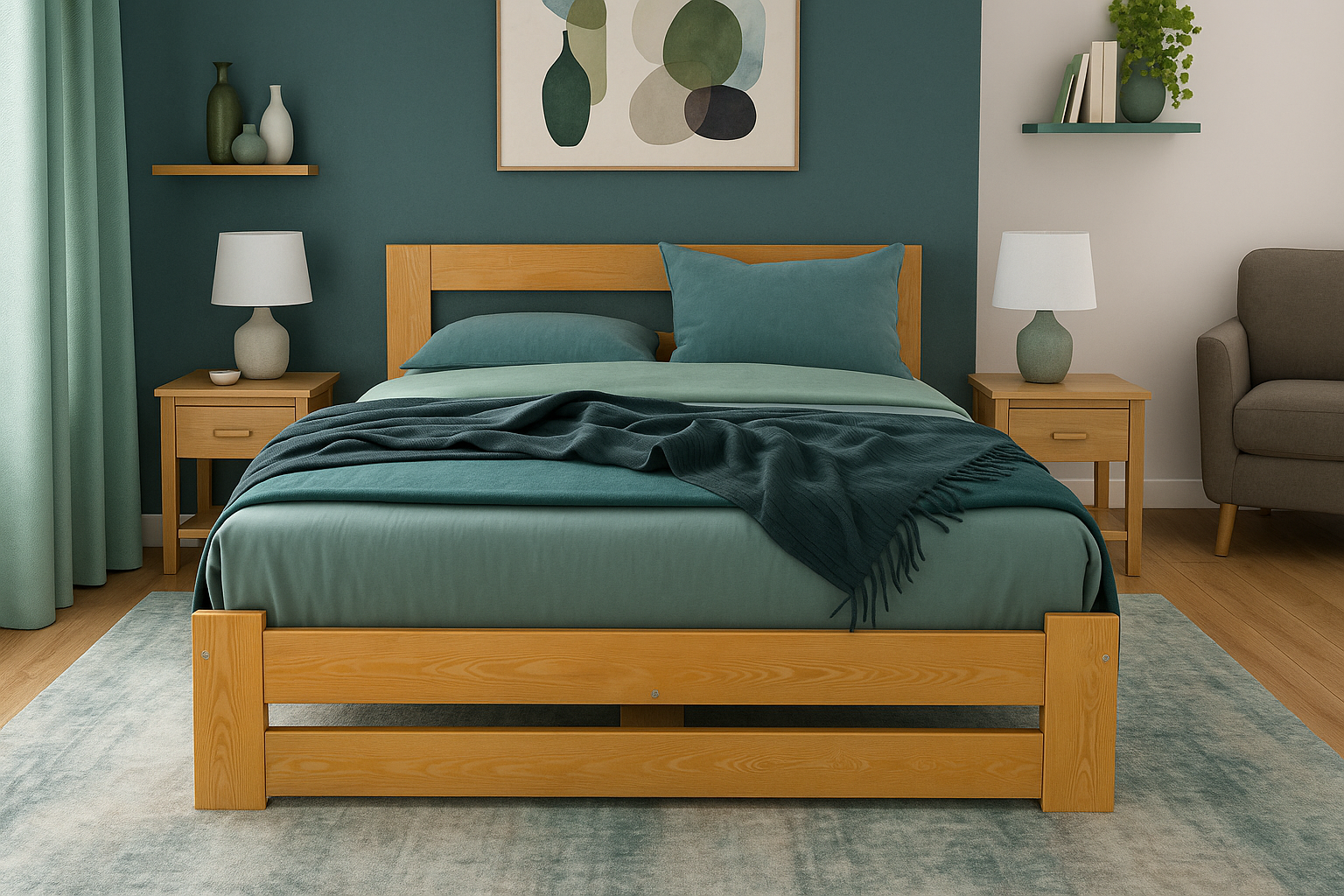 Wooden Bed Frame Beta (F7)