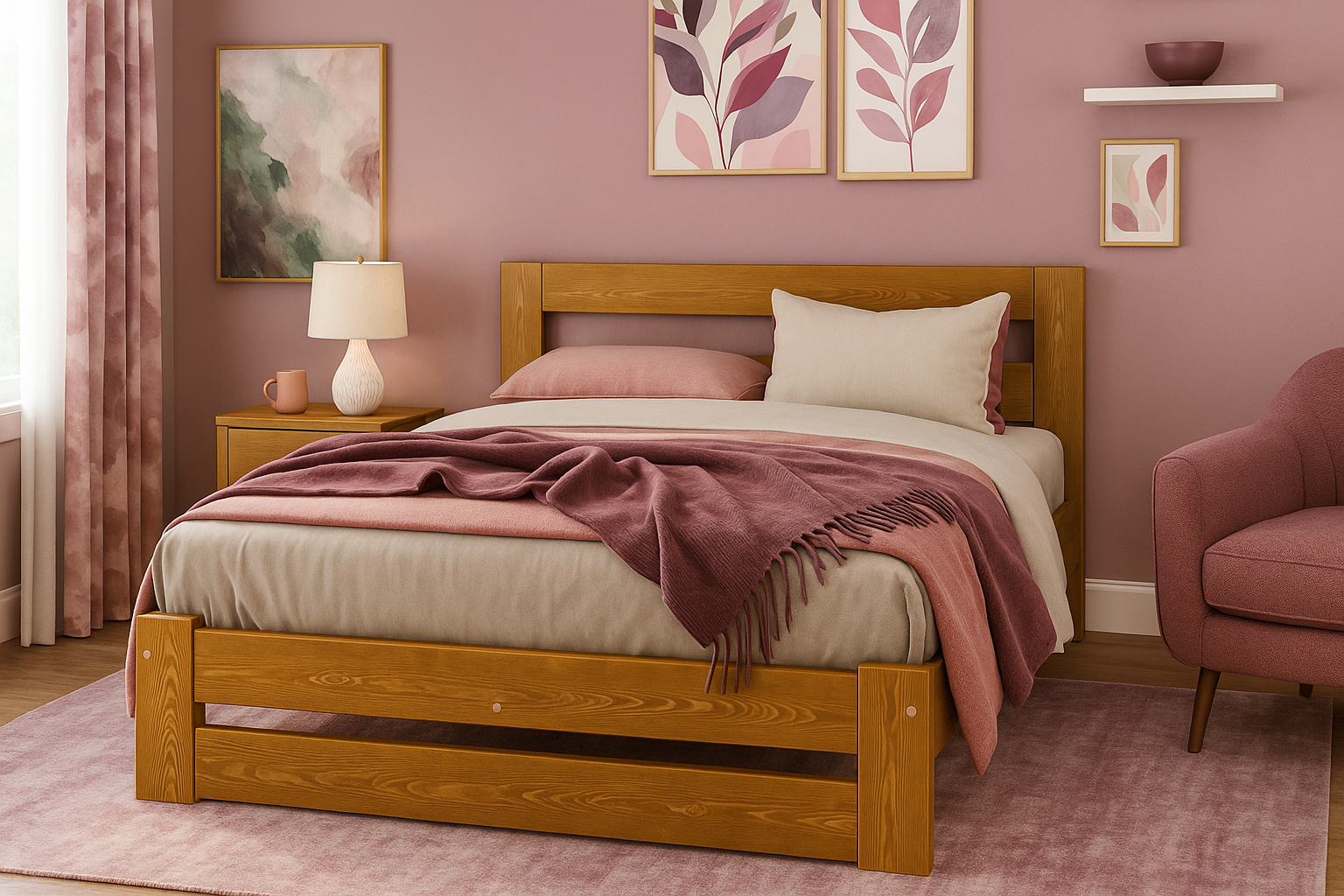Wooden Bed Frame Beta (F7)