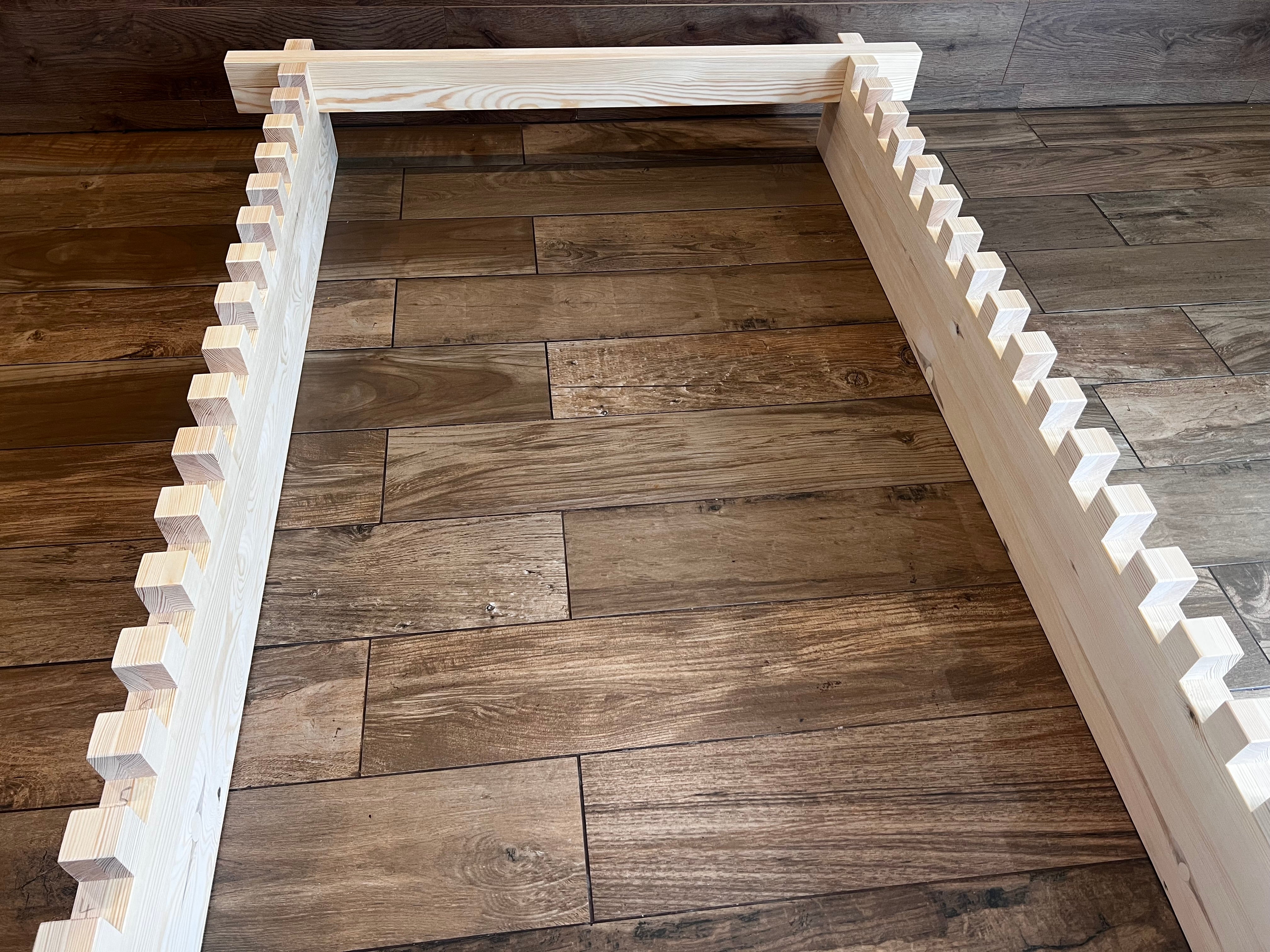 Nodax wooden bedframe, F8 Sirius stong bed, beautiful pine wood, heavy duty slats, extra support, easy slot-together assembly