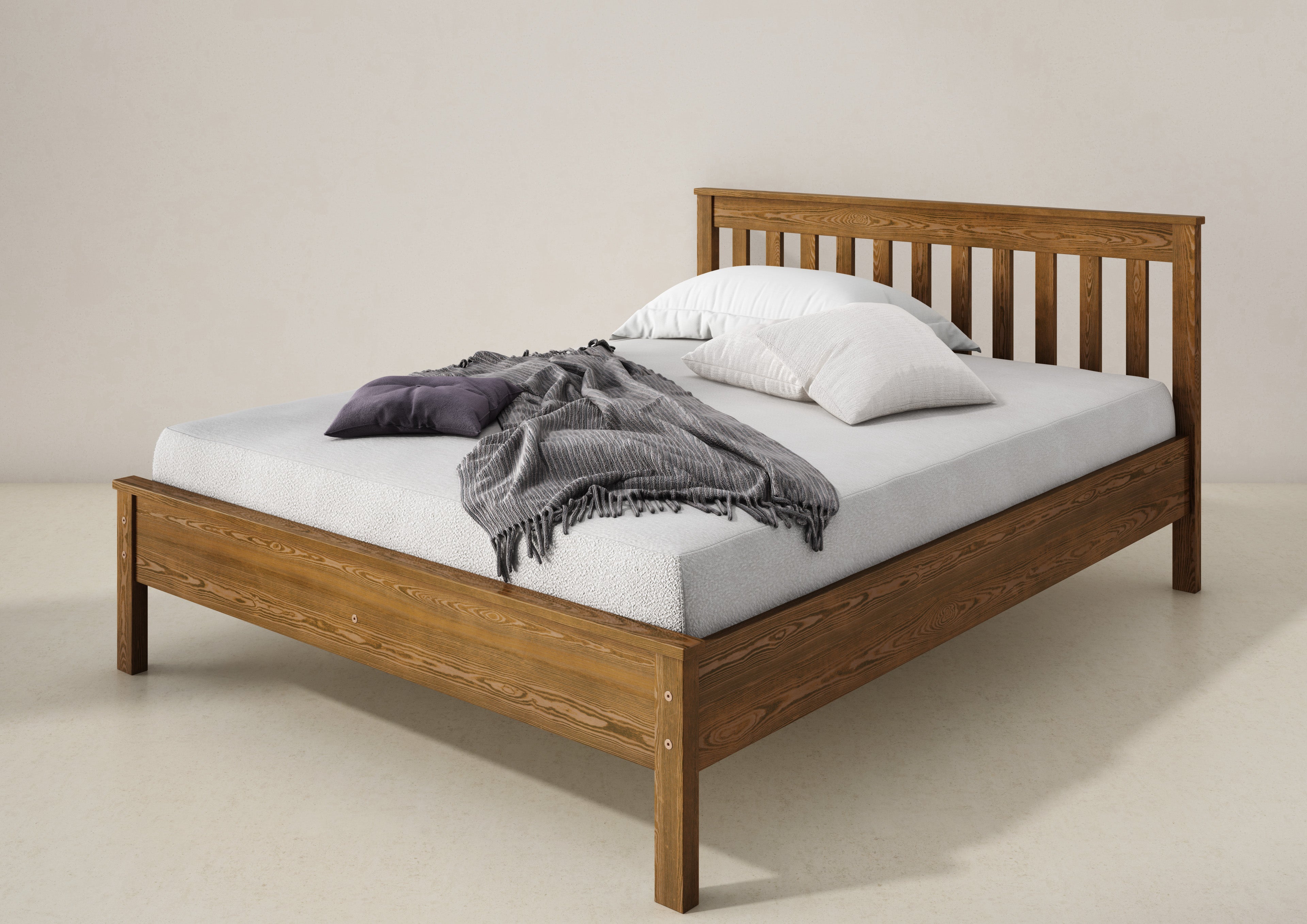 Nodax F17 Capella wooden bed frame, oak finish