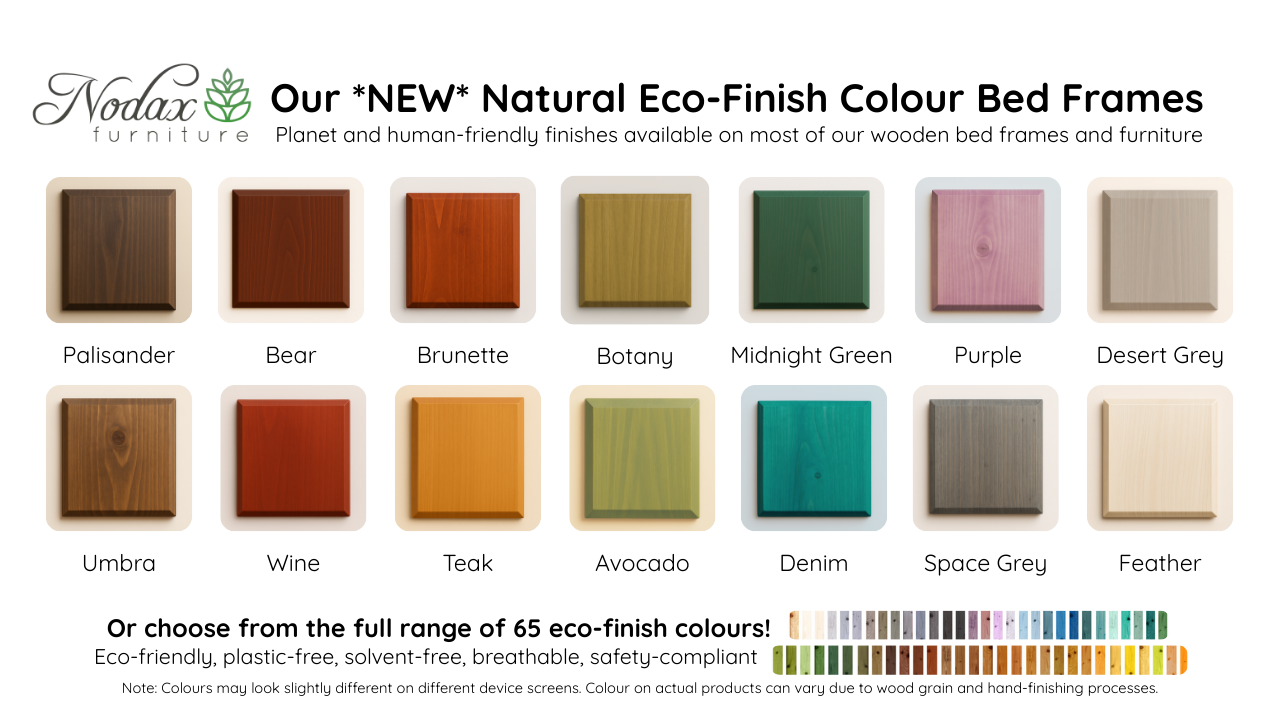 Eco-Finish Colour Wooden Bed Frame Aurora (F1)