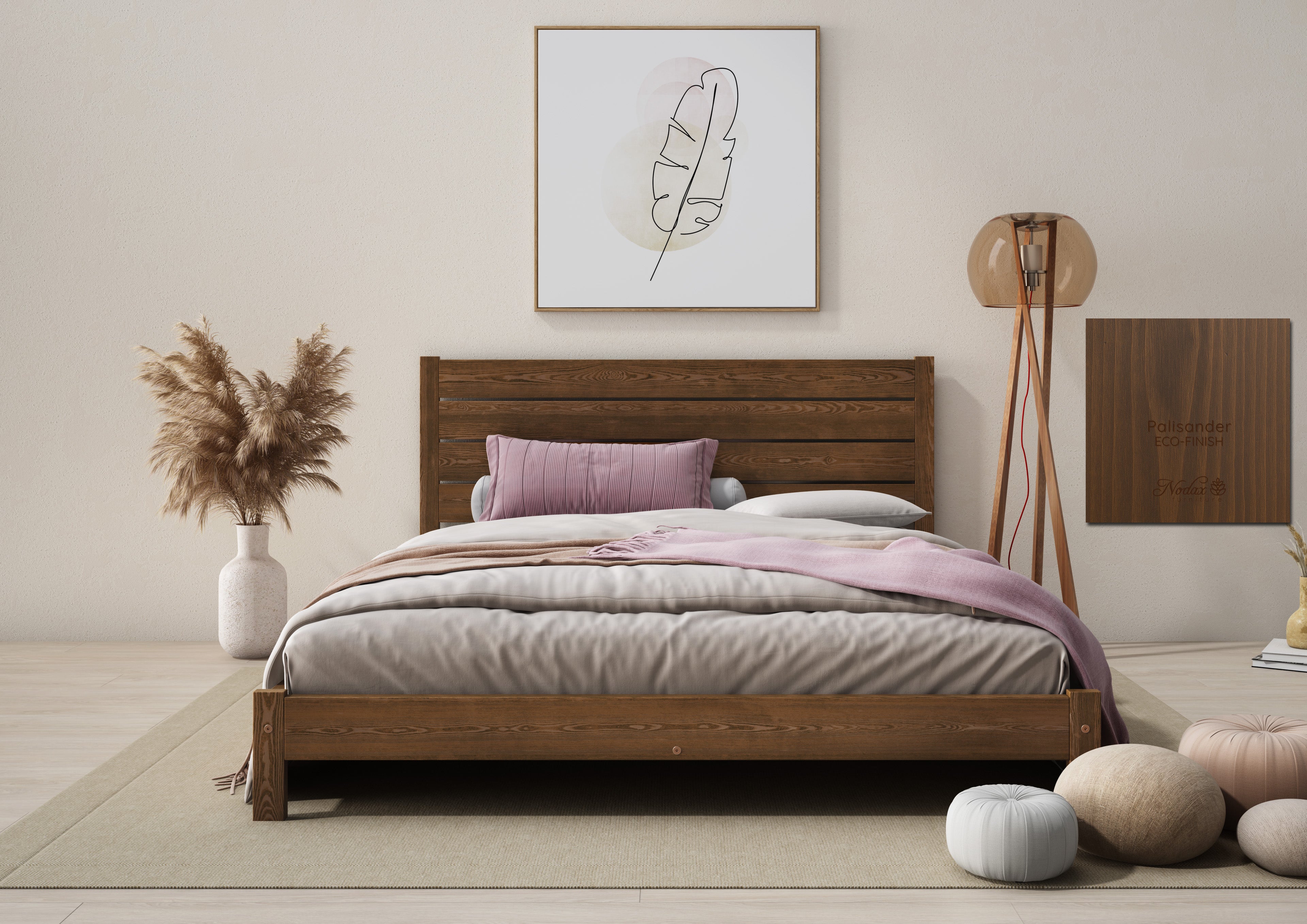 Eco-Finish Colour Wooden Bed Frame Shibui (F15)