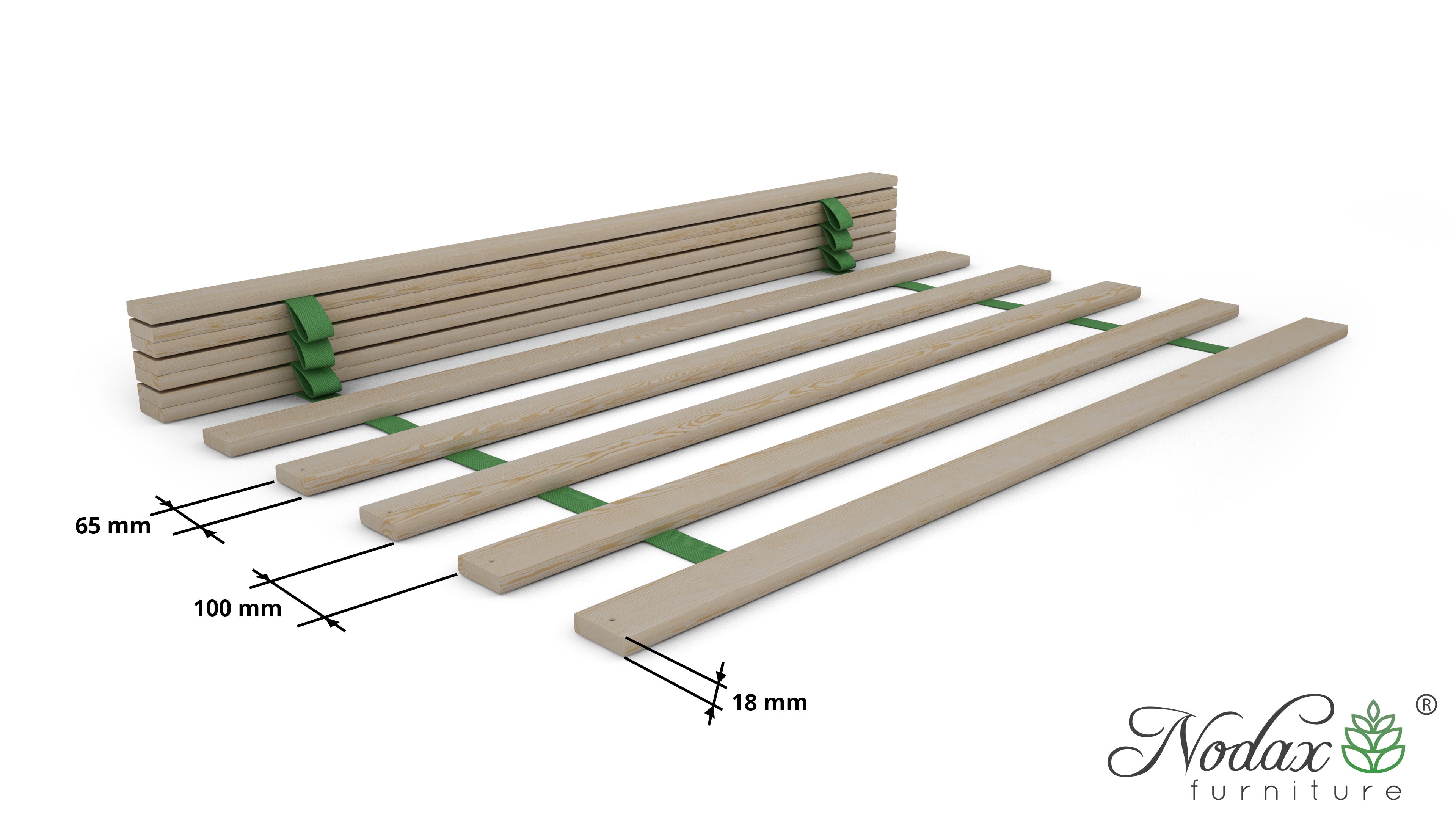 12 Nodax wooden slats, slats ready to Install with predrilled holes and screws, dimensions 100x18, sturdy wooden slats