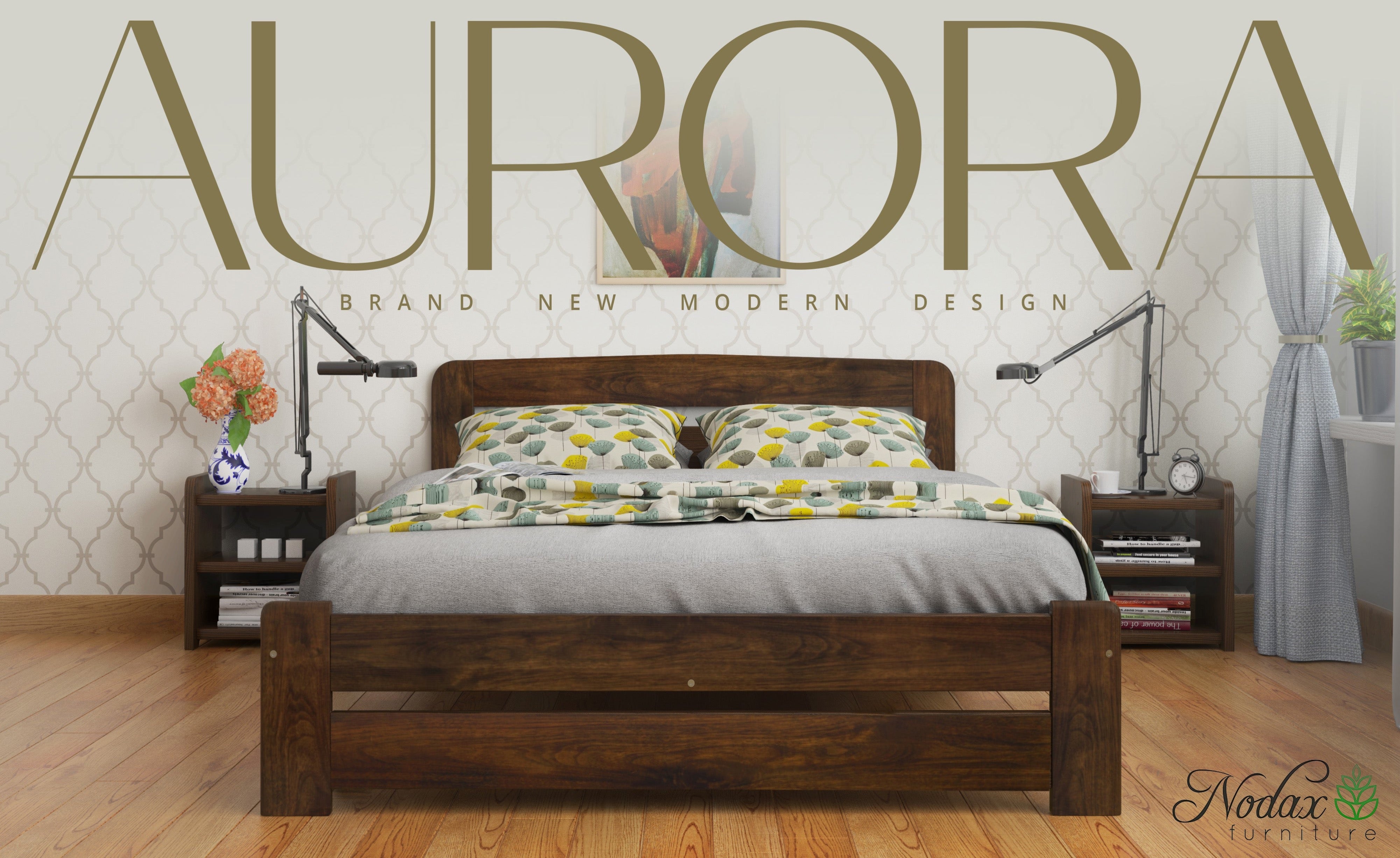 Wooden bed frame Aurora (F1)