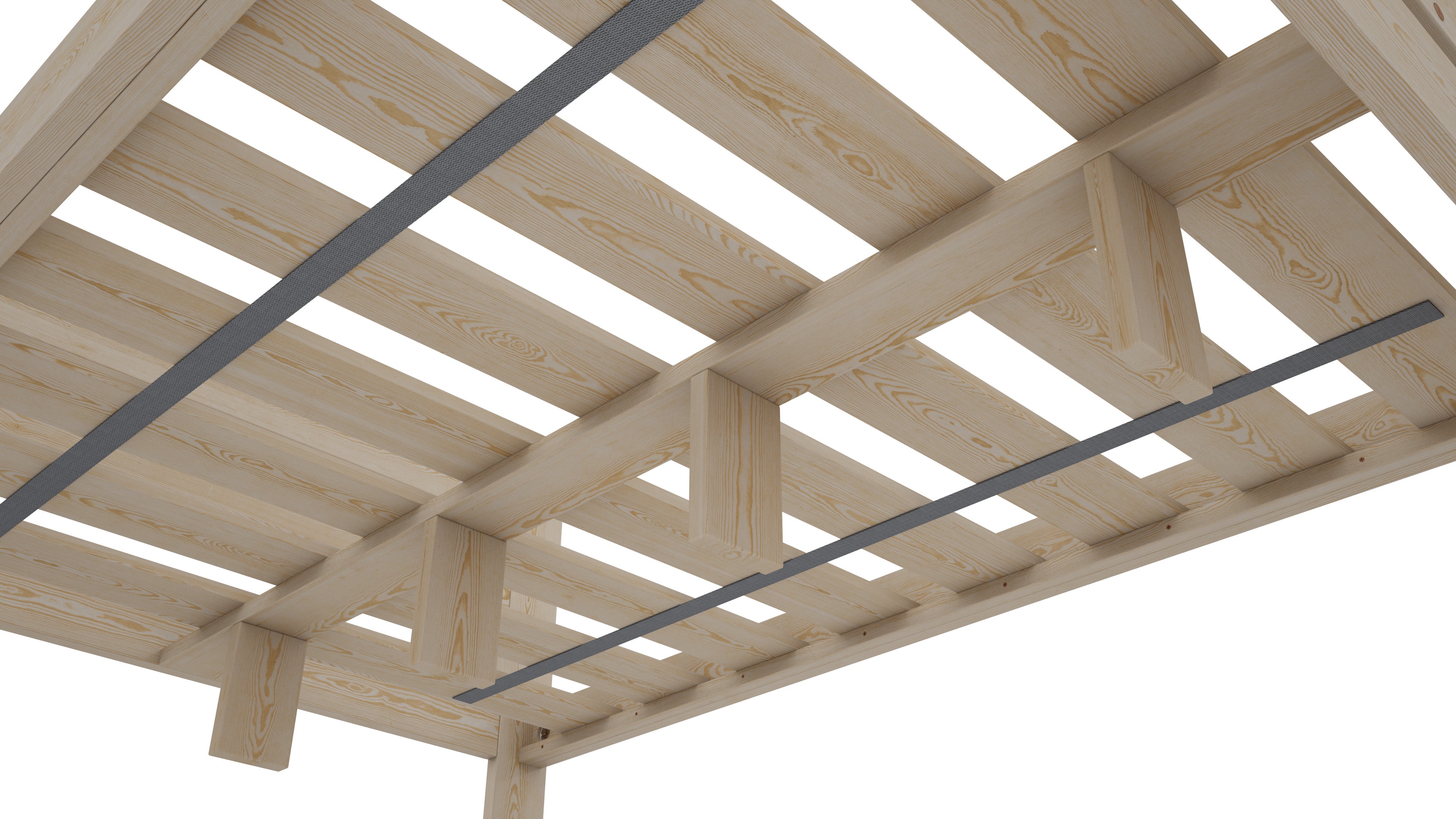 Nodax wooden bed frames with extra underbed support, 4 supportive legs on middle beam