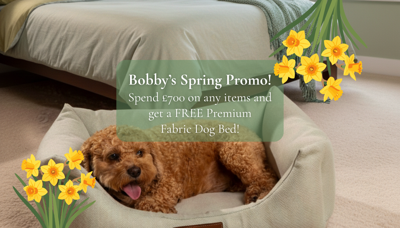 🐶 Bobby’s Spring Promo: Spend £700 and Get a FREE Premium Fabric Dog Bed🌻