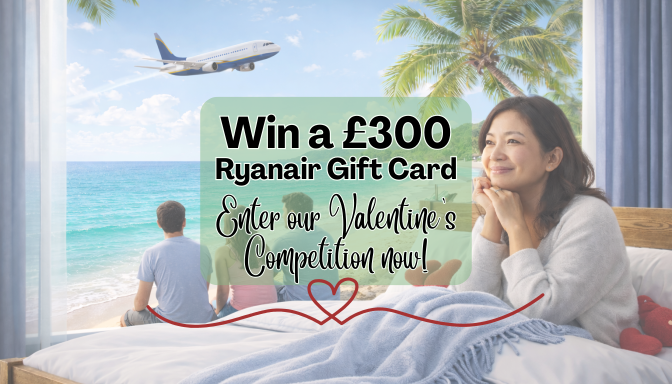 ❤️ Win a £300 Ryanair Gift Card with Nodax – Your Valentine’s Getaway Starts Here ✈️