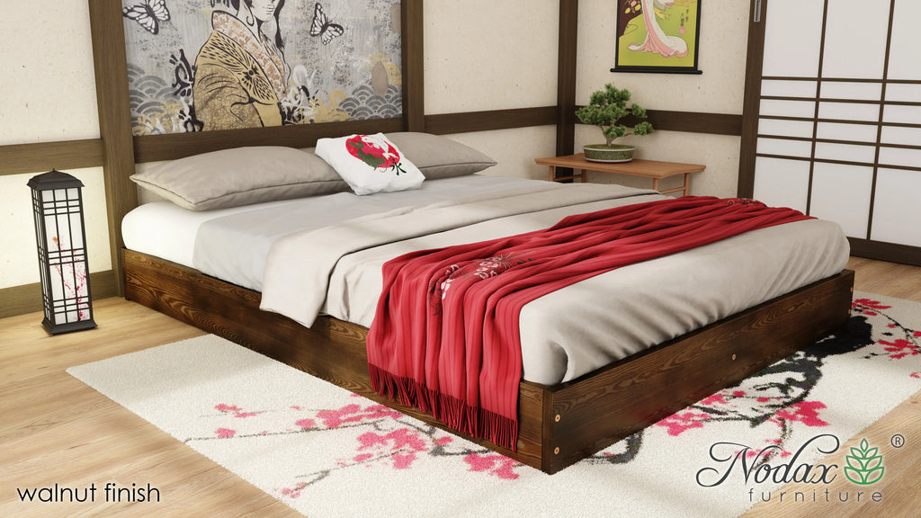 Embrace the Serenity of Japanese Design with a Nodax Low-level Wooden Bed Frame