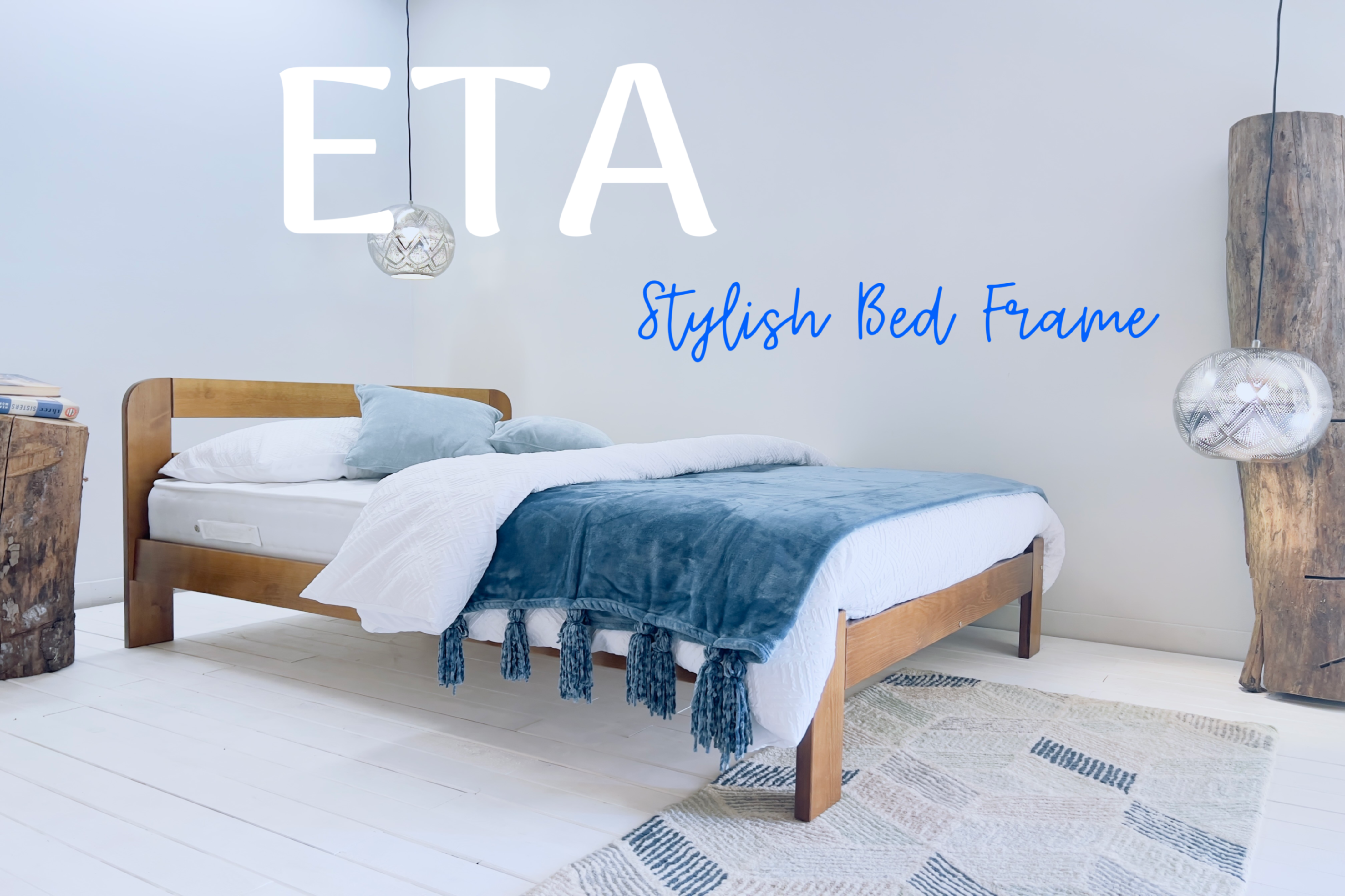 Nodax F4 Eta wooden bed frame, oak finish