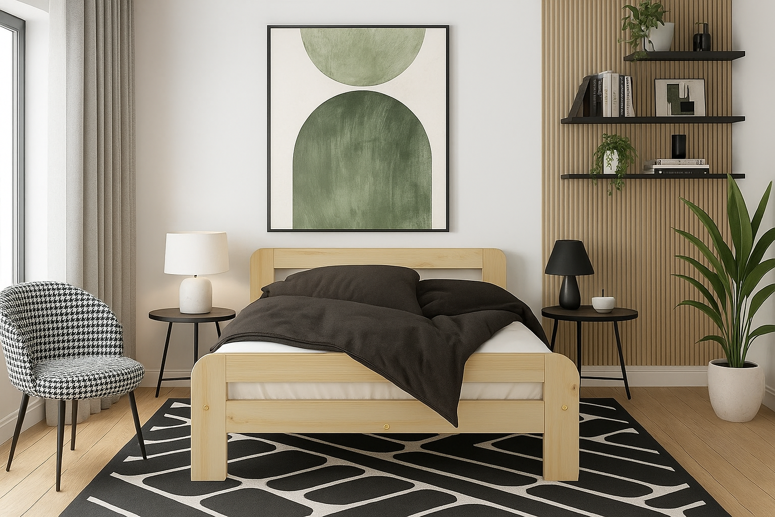 Wooden Bed Frame Nordic Sky (F2)
