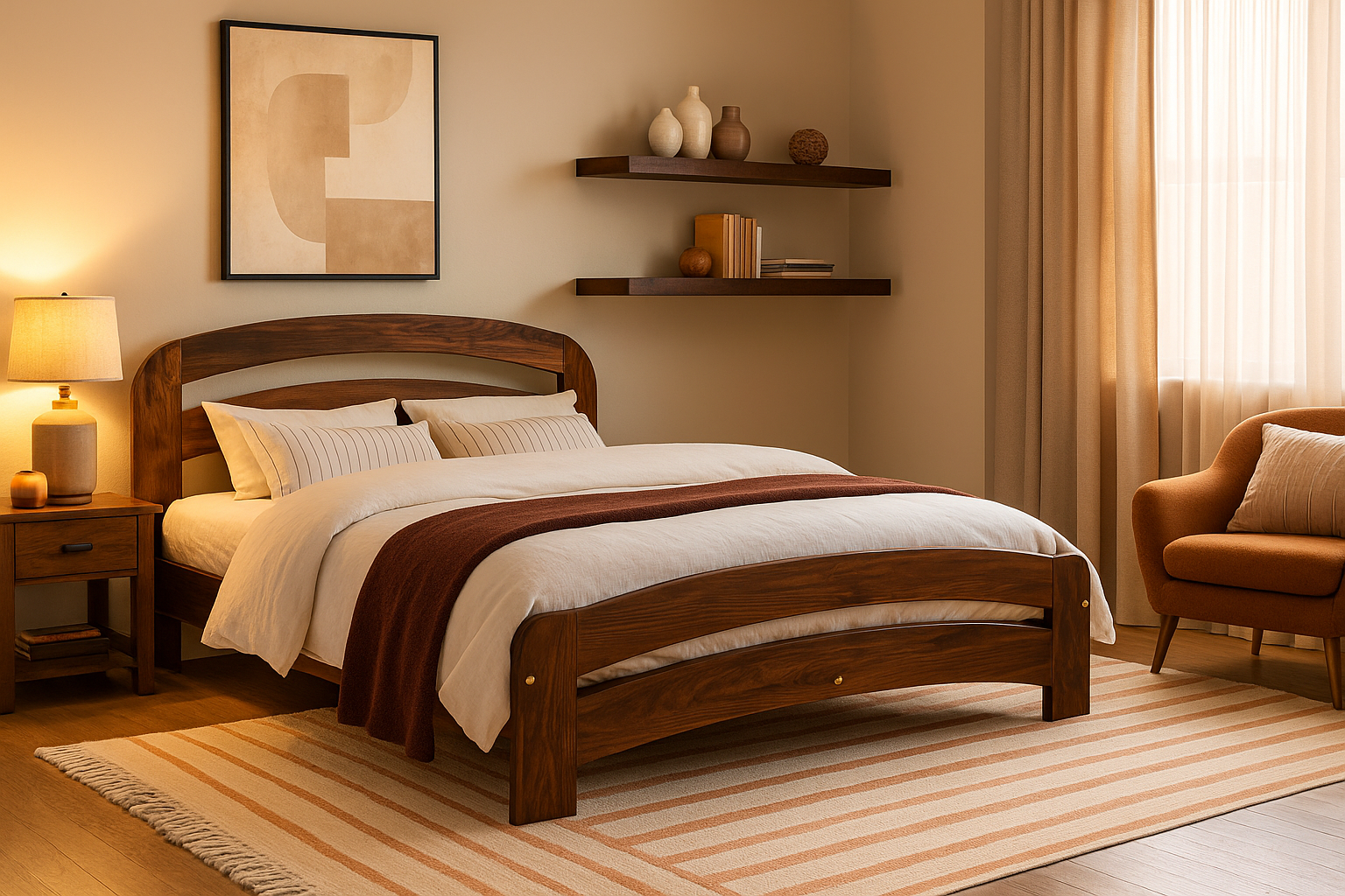 Wooden Bed Frame Dala (F10)