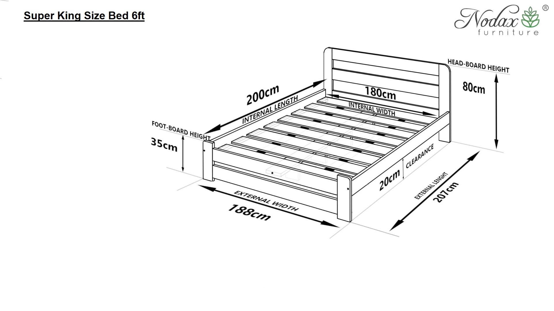 Wooden bed frame Aurora (F1)