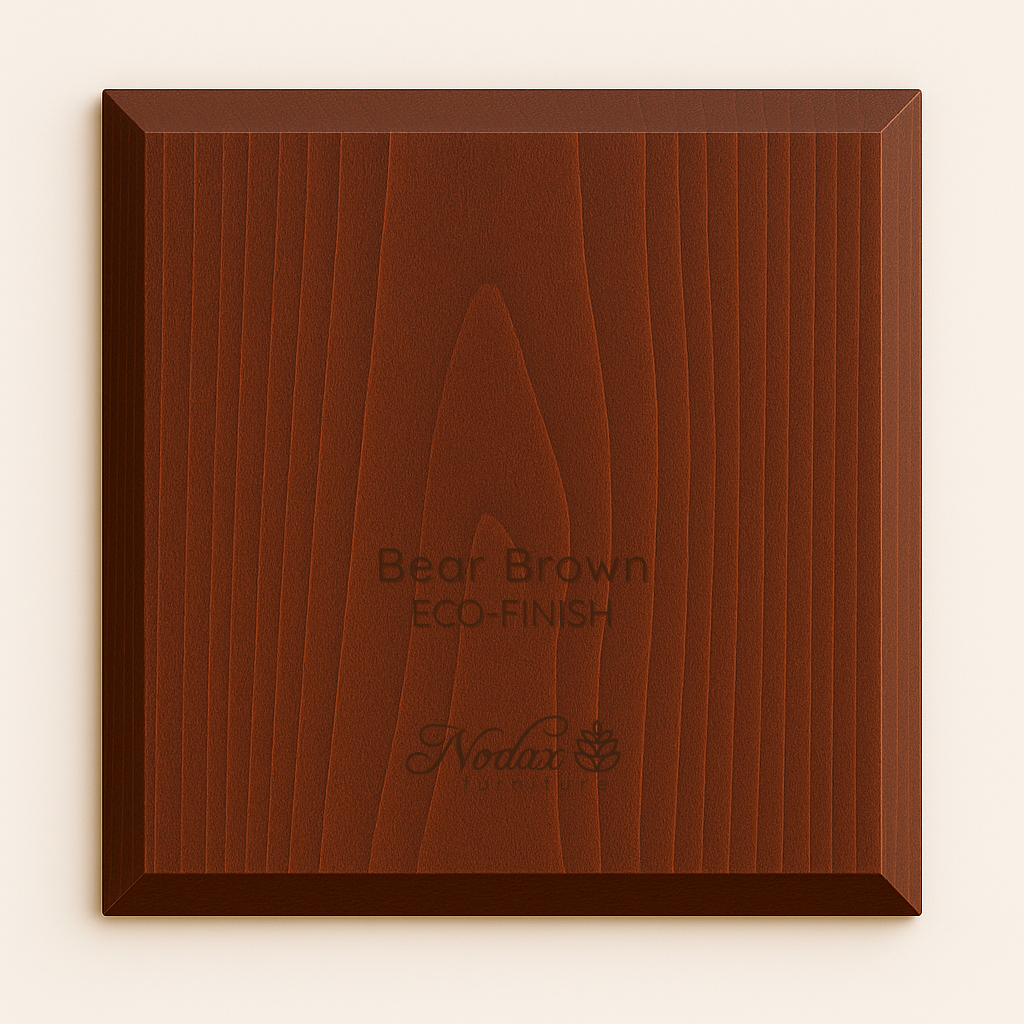 Nodax wood sample, eco-finish colour, Bear Brown