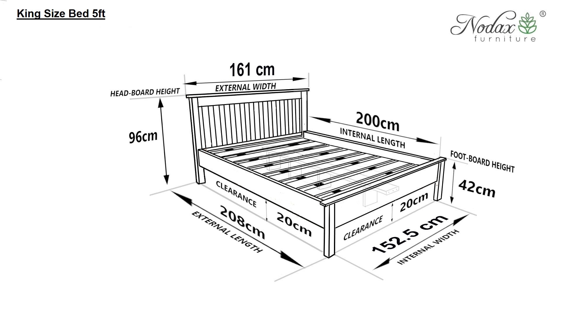 Wooden bed frame Capella (F17)