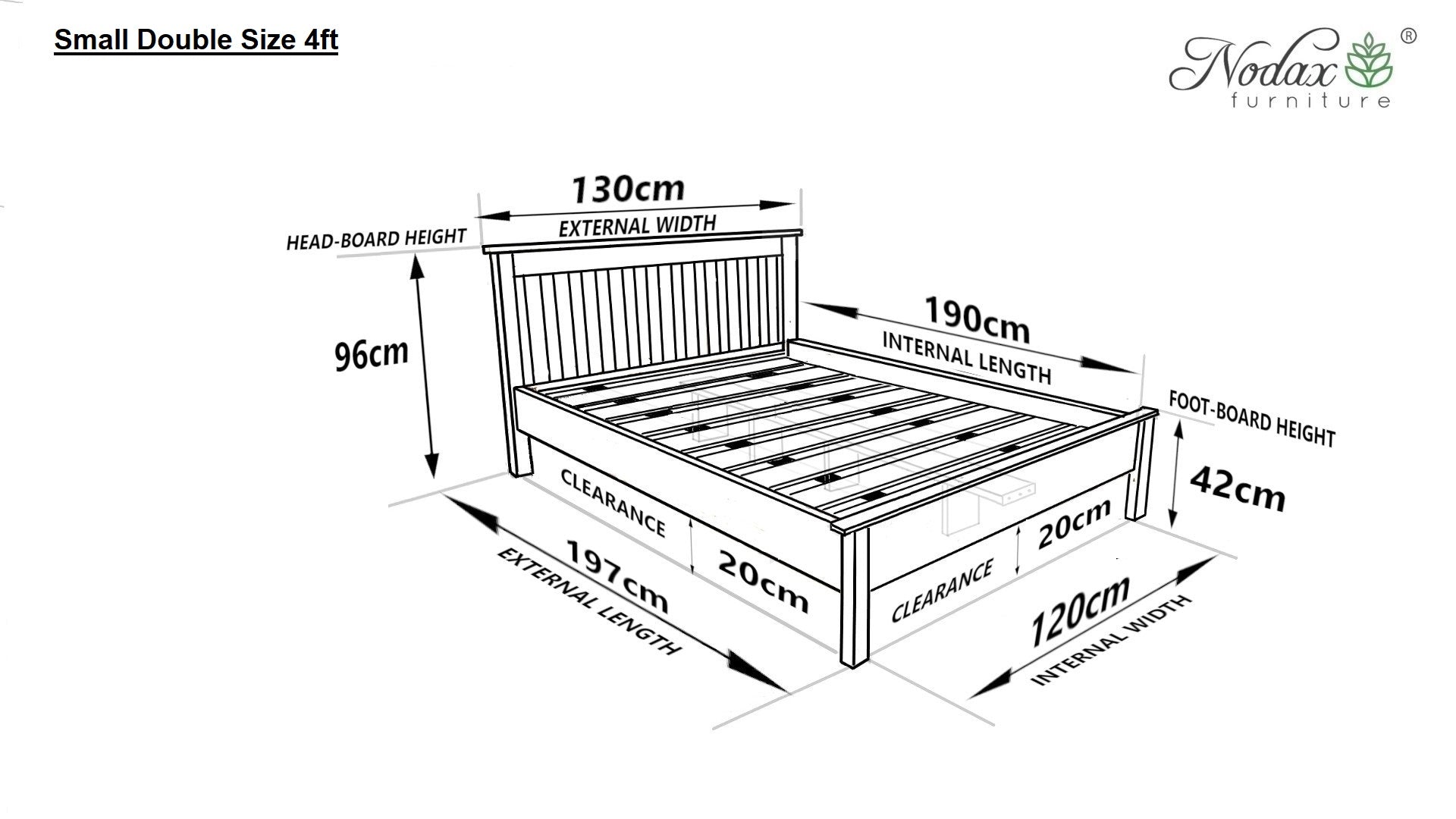 Wooden bed frame Capella (F17)