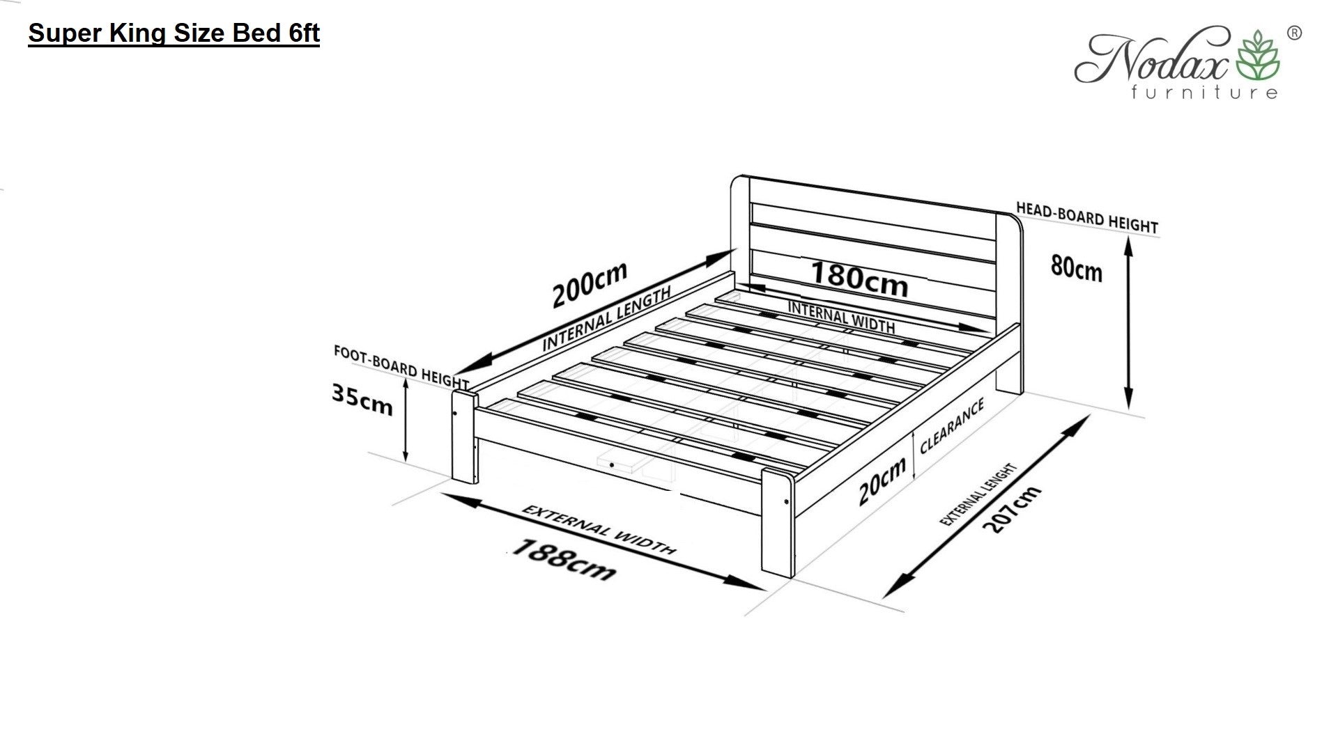 Wooden bed frame Eta (F4)