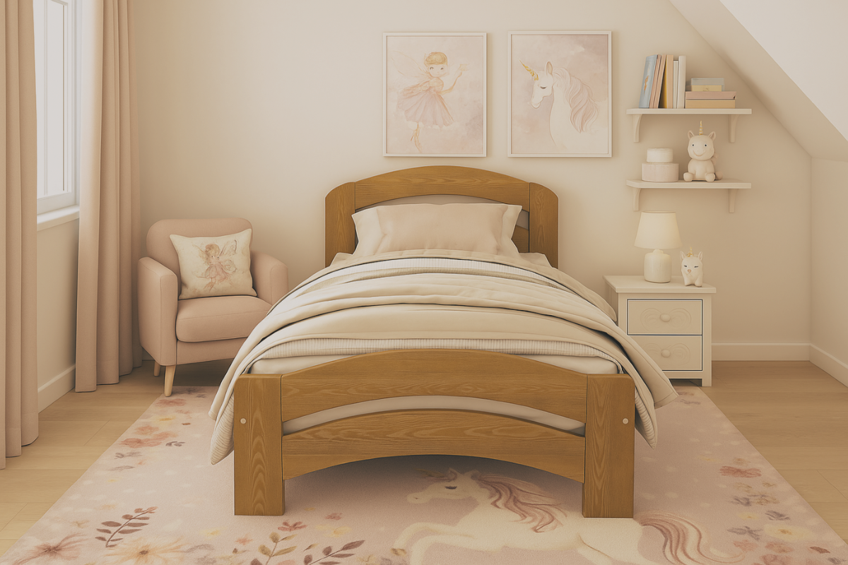 Children's Single Wooden Bed Frame Dala (F10)