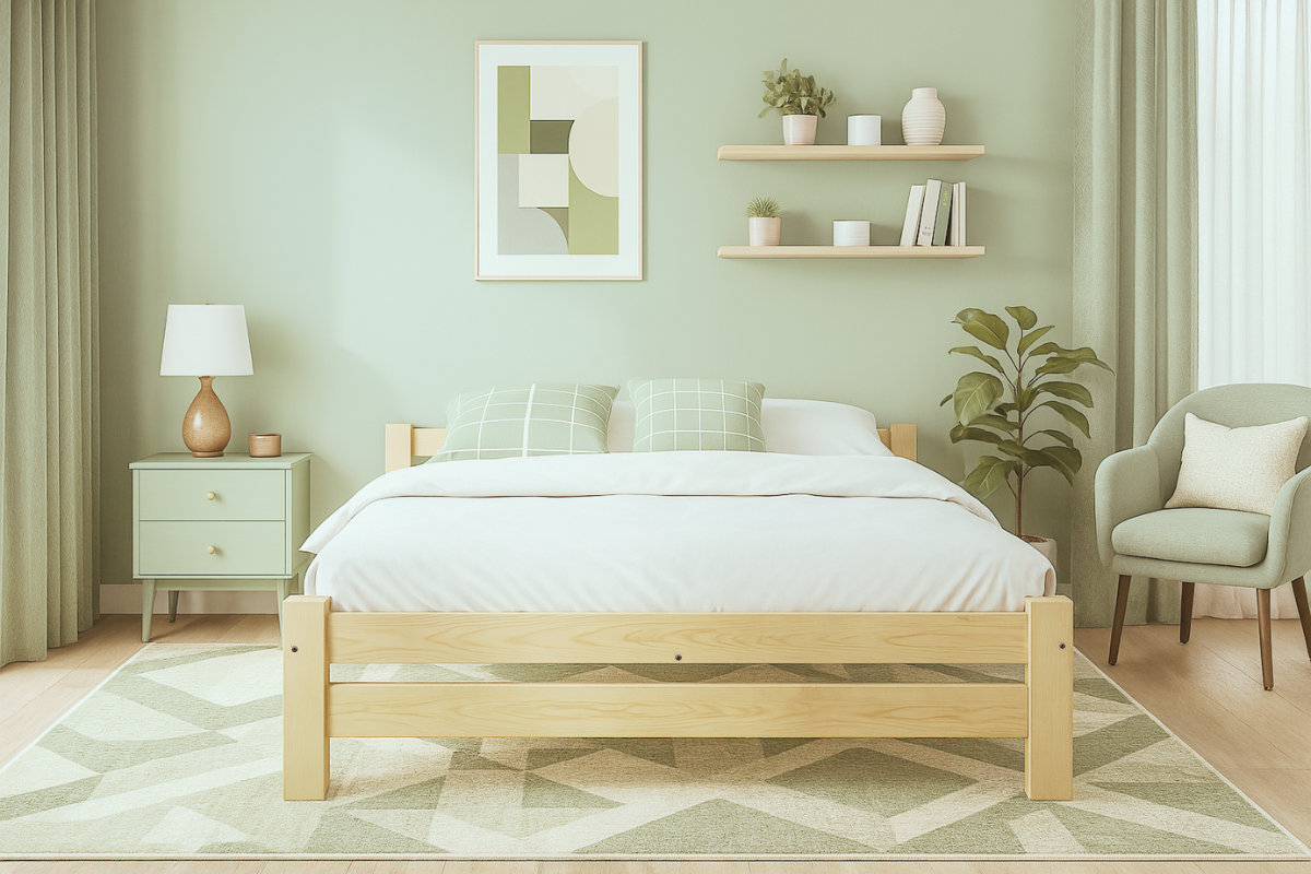 Wooden Bed Frame Apus (F14) - Natural Untreated Eco-Wood