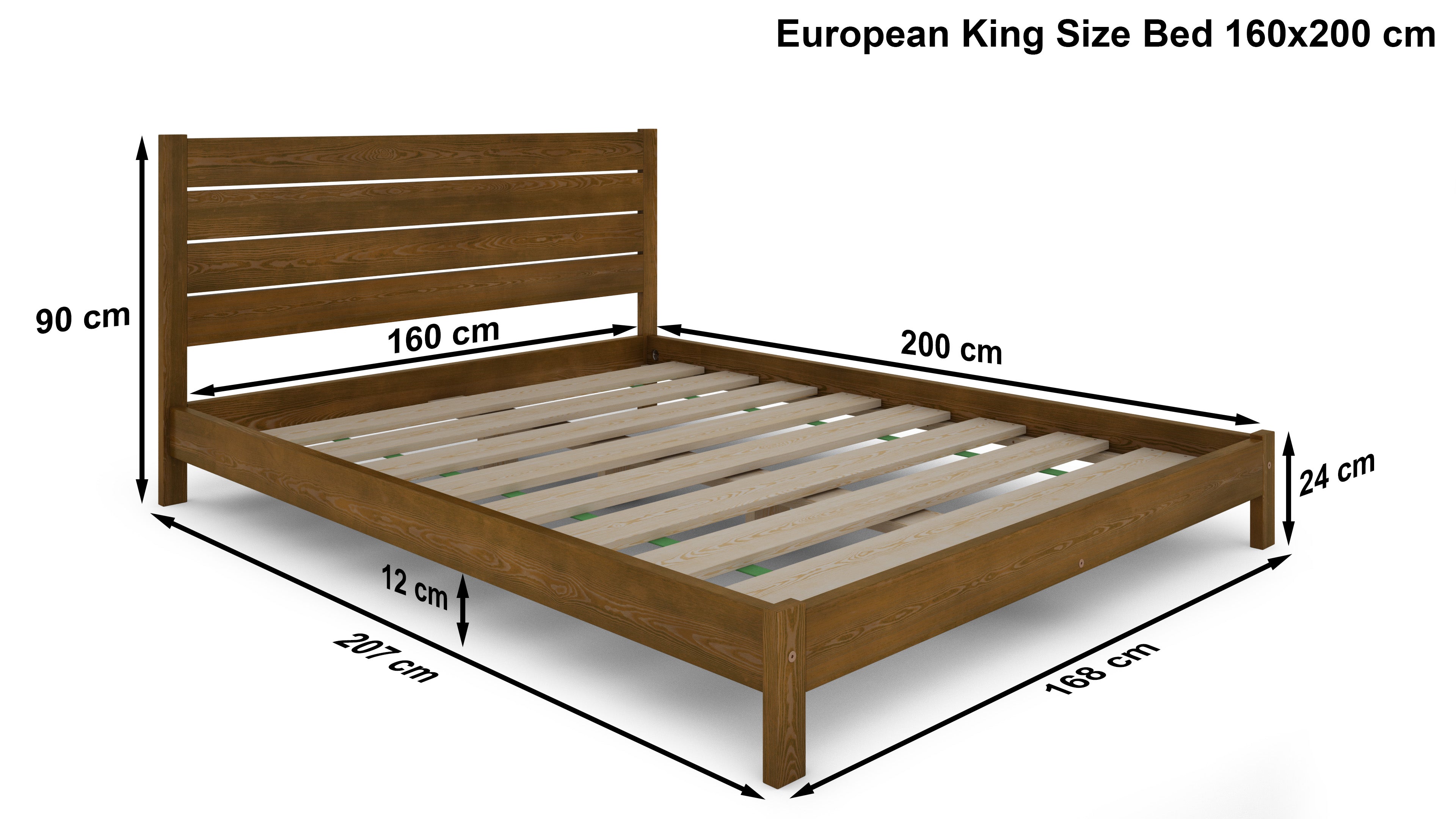 Nodax F5 Shibui bed frame European dimensions EU King Size