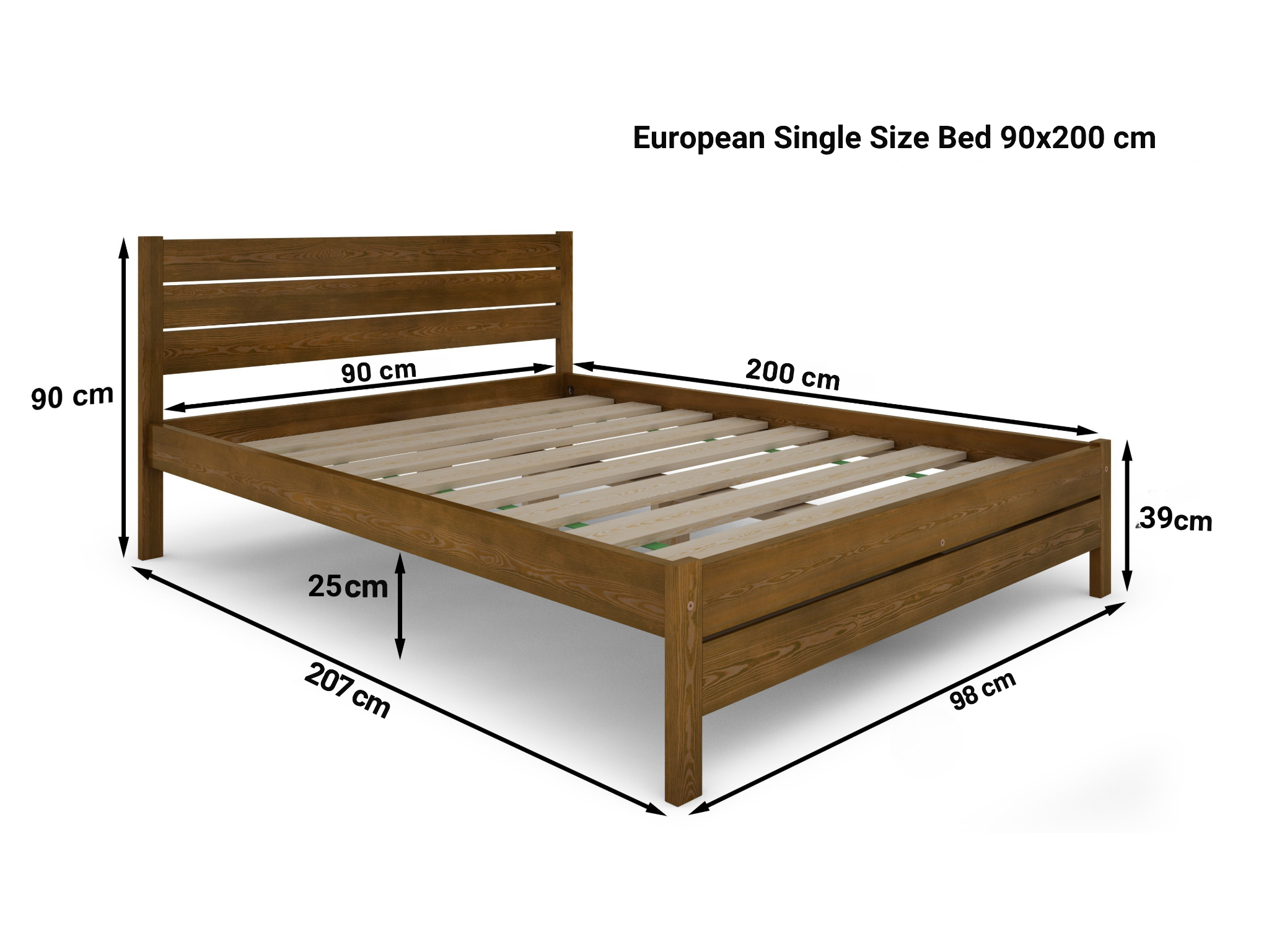 Nodax European sizes F3 Alva EU Single dimensions