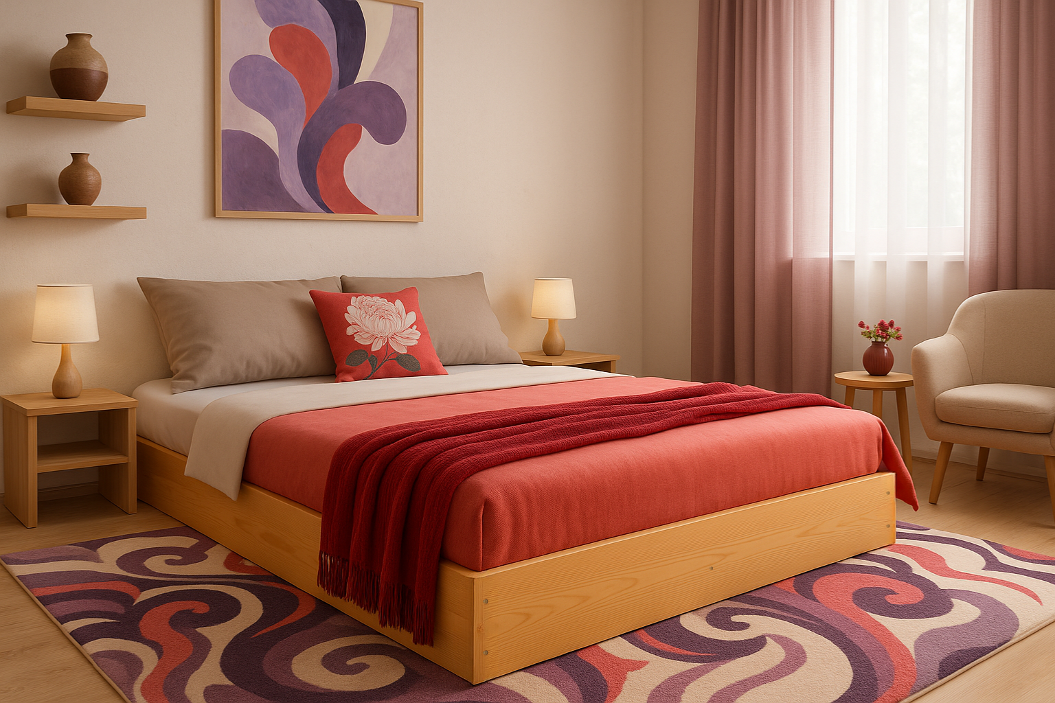Wooden Bed Frame Zen (F9)