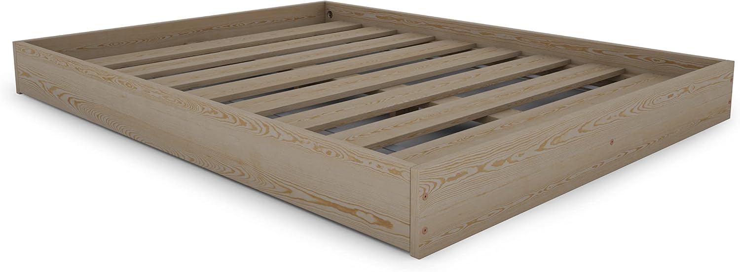 Nodax F9 Zen solid wood platform bed with wooden slats, strong pine wood