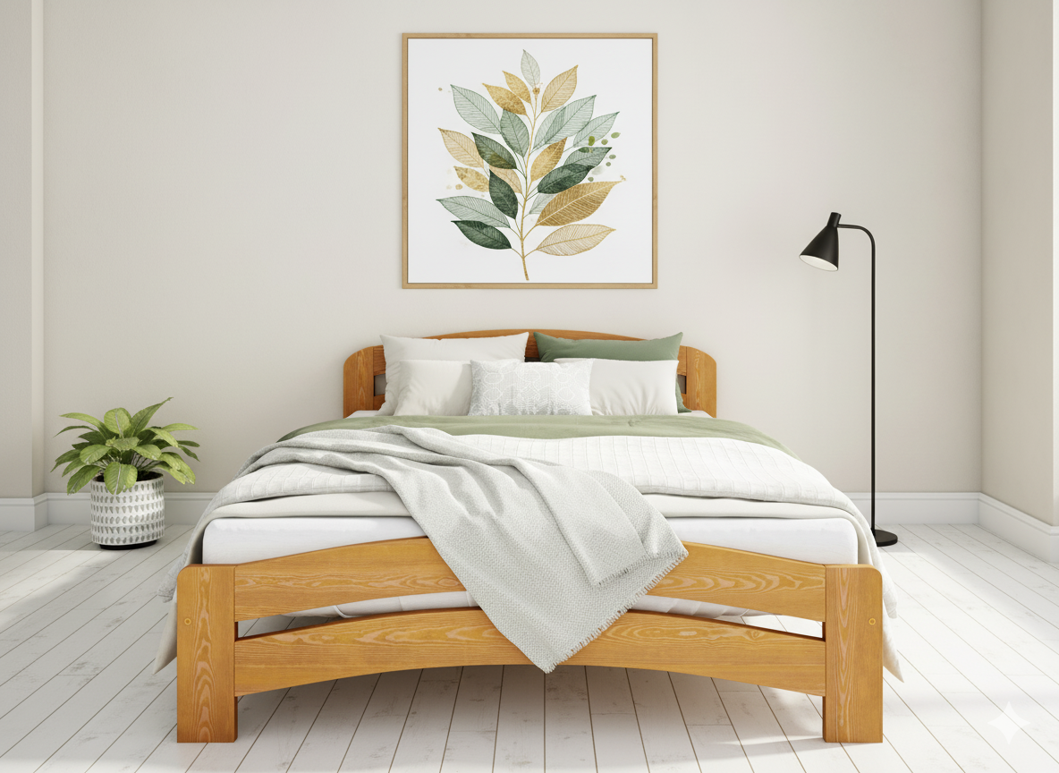 Nodax F10 Dala wooden bed frame in Alder finish