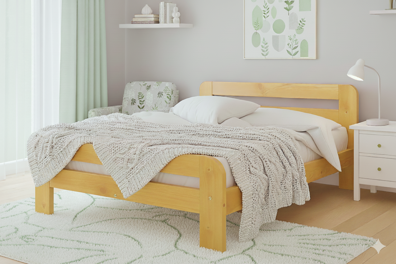 Wooden Bed Frame Nordic Sky (F2)