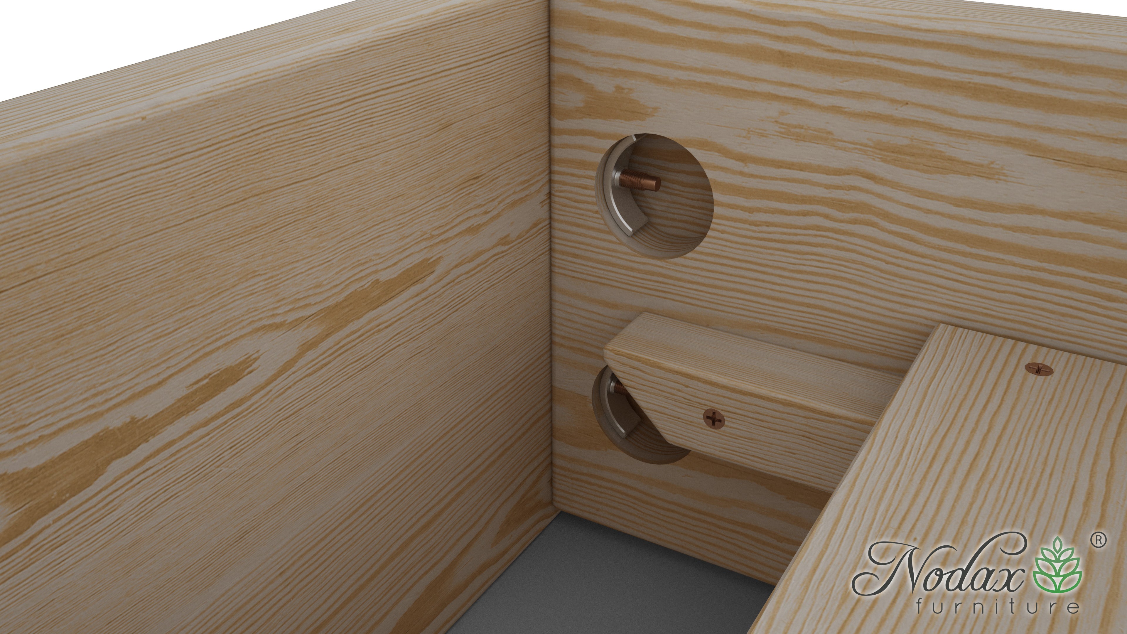 Nodax wooden bed frames, easy assembly, all fitting supply including half moon bolts