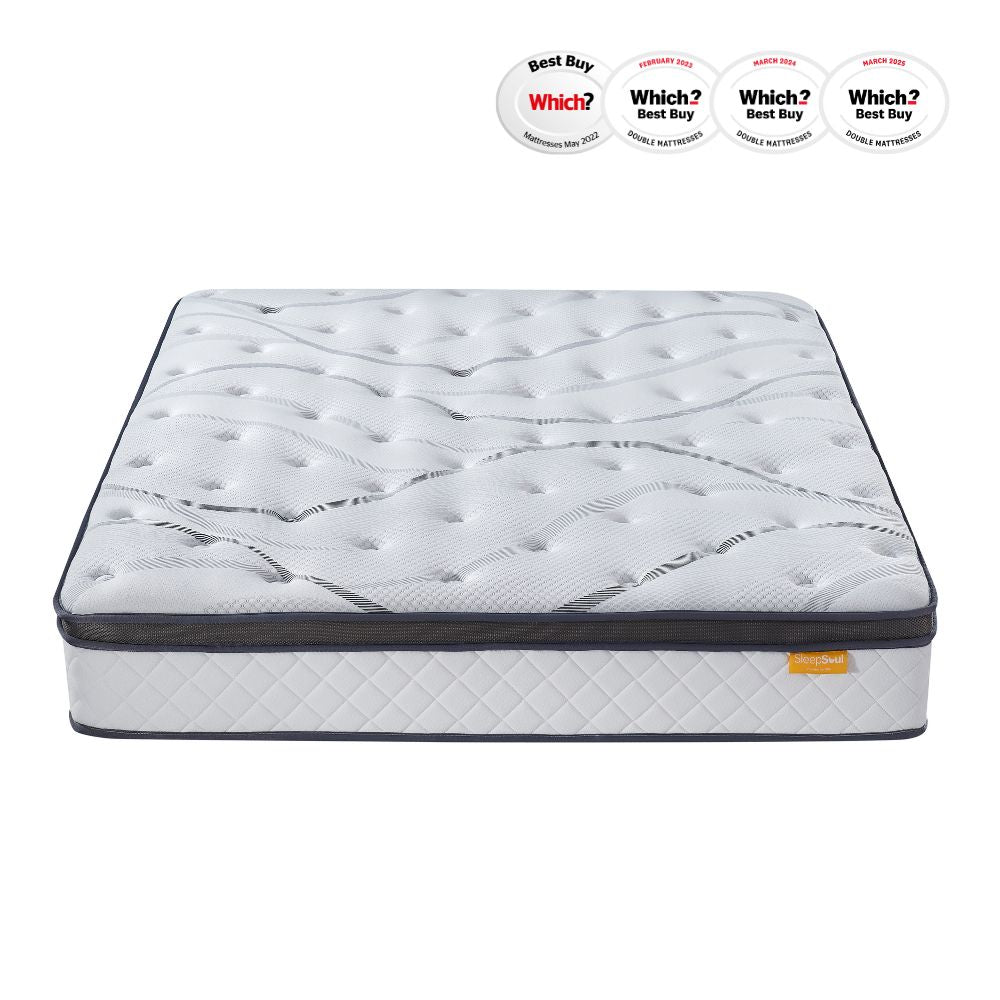 SleepSoul Heaven 1000 Pocket Spring Coolgel Mattress (25cm) Medium/Firm