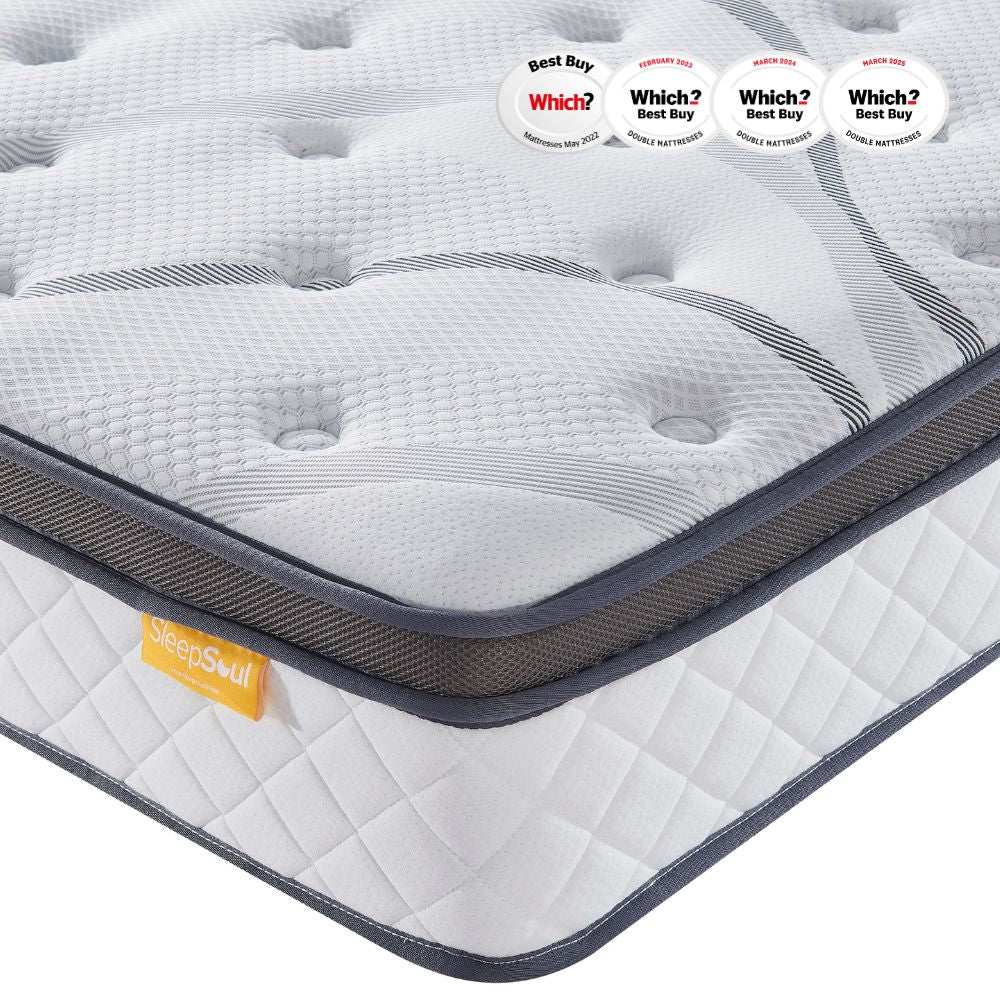 SleepSoul Heaven 1000 Pocket Spring Coolgel Mattress (25cm) Medium/Firm