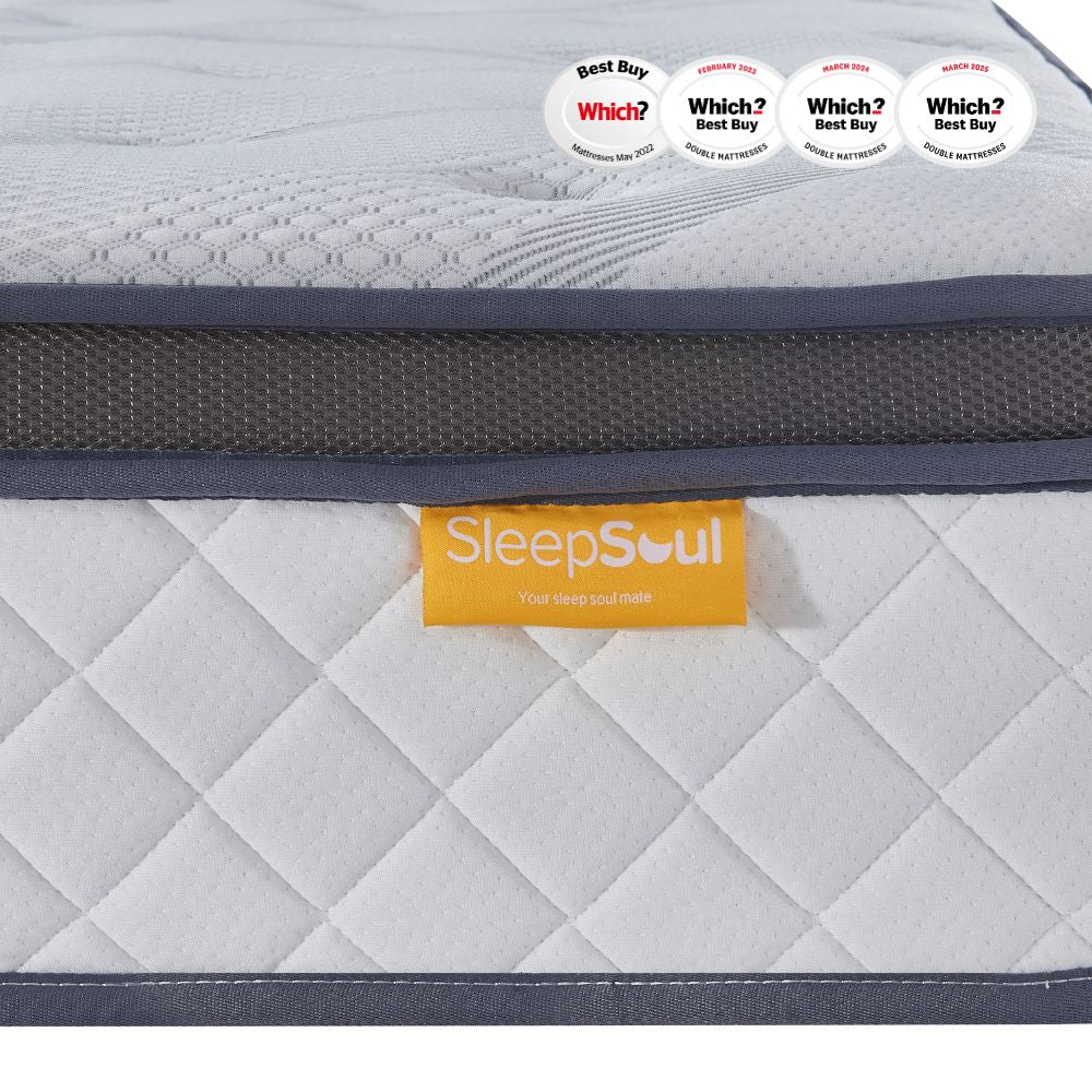 SleepSoul Heaven 1000 Pocket Spring Coolgel Mattress (25cm) Medium/Firm