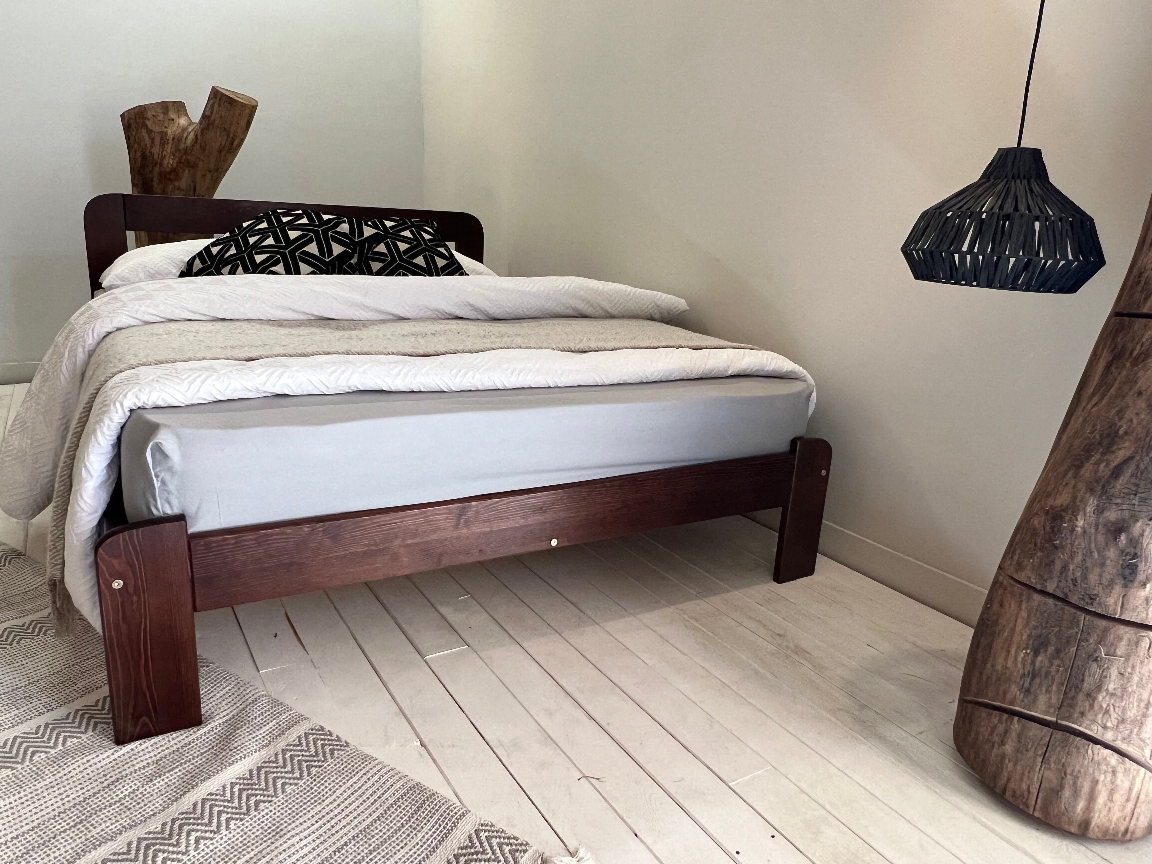 Nodax F4 Eta wooden bed frame, walnut finish
