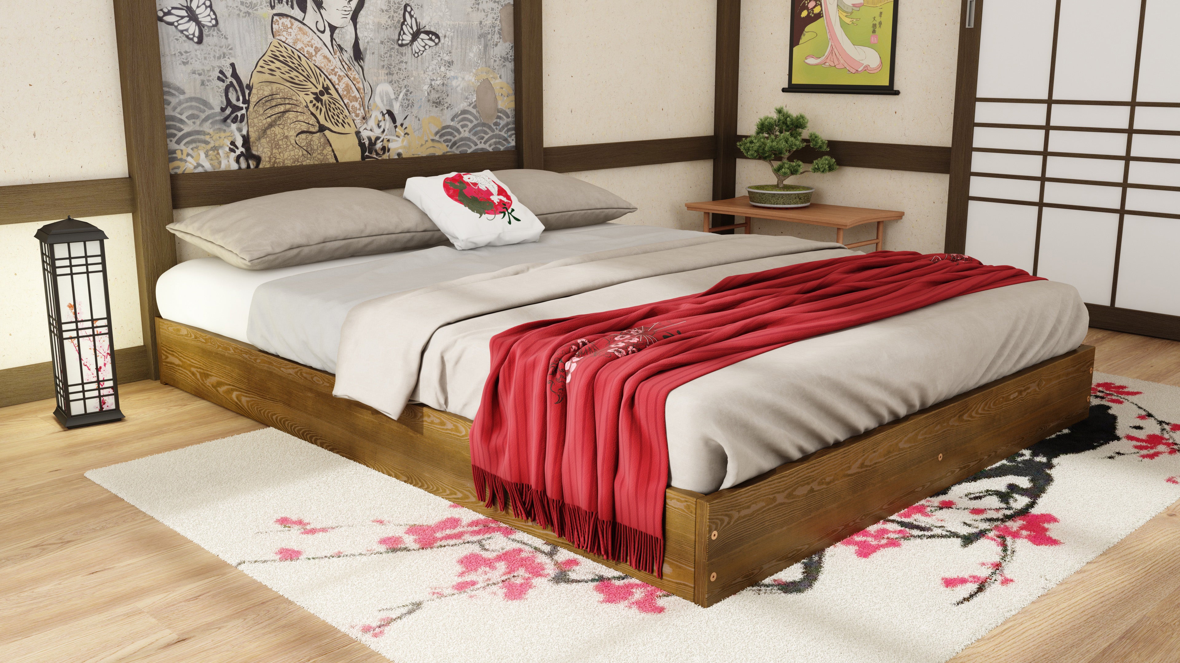 Wooden Bed Frame Zen (F9)