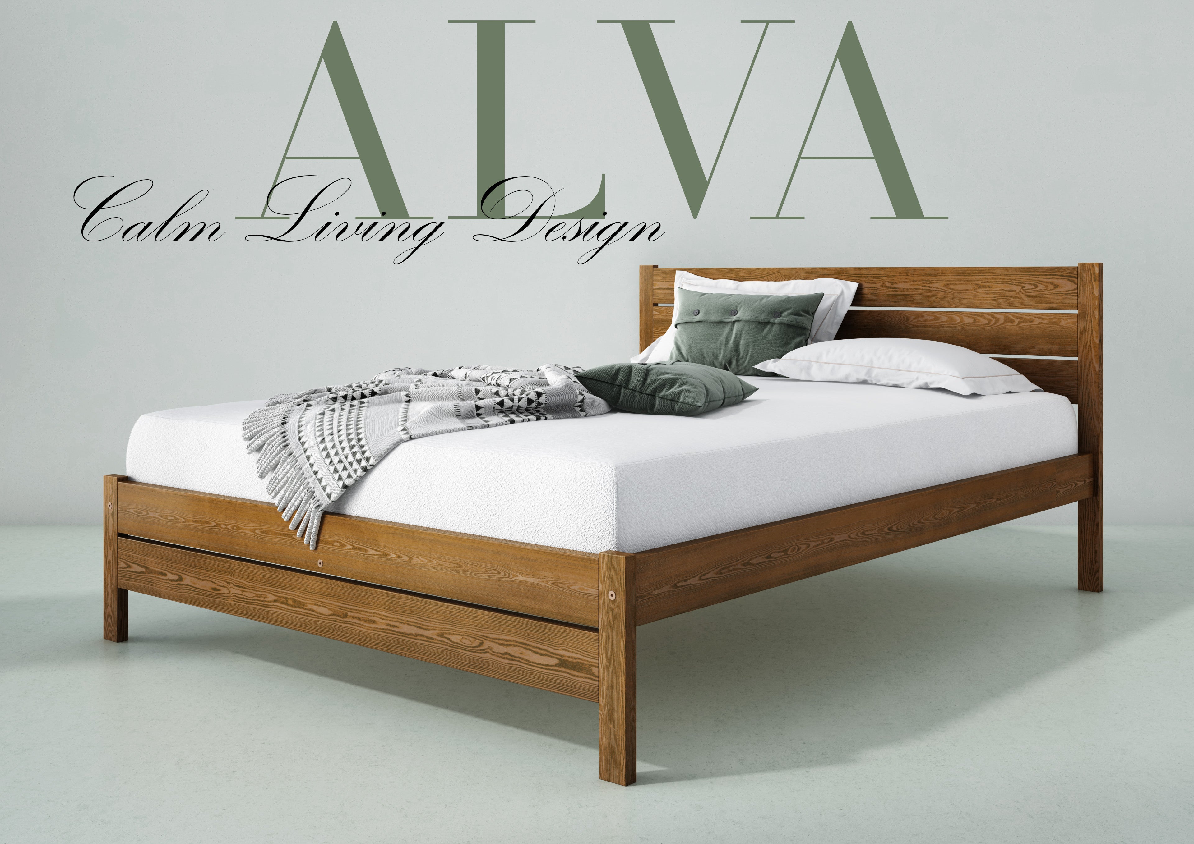 Wooden bed frame Alva (F3)