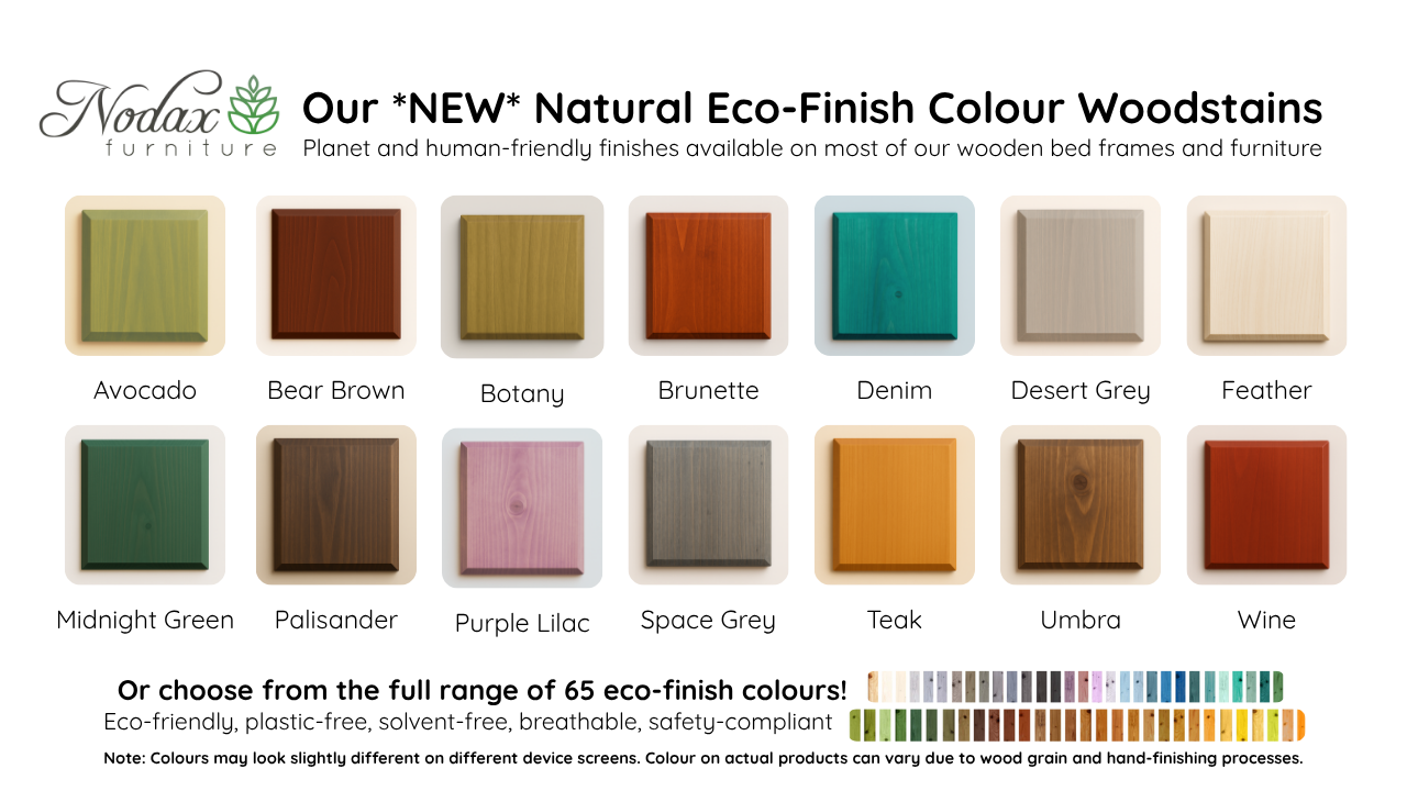 Eco-Finish Colour Wooden Bed Frame Aurora (F1)