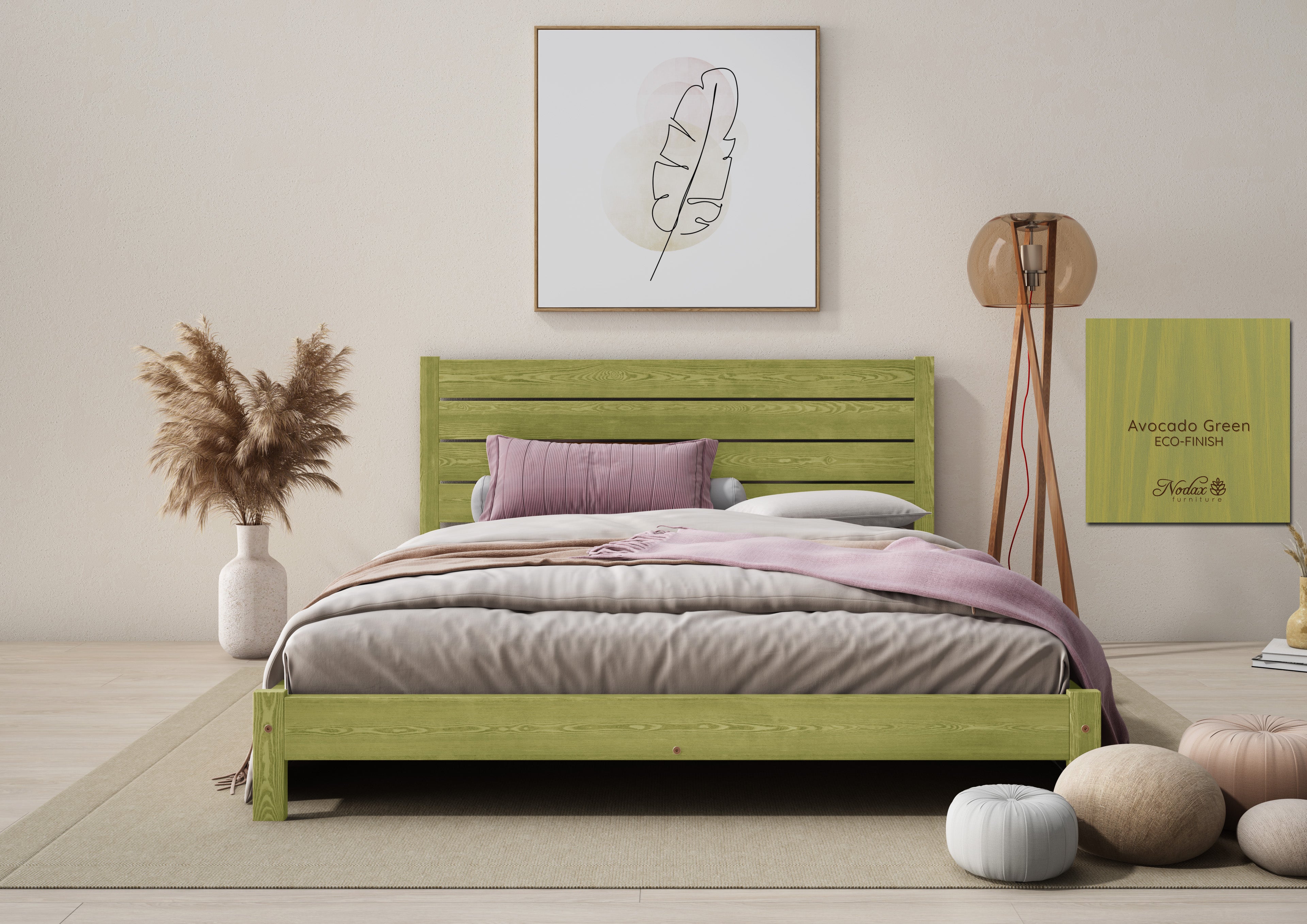 Eco-Finish Colour Wooden Bed Frame Shibui (F15)