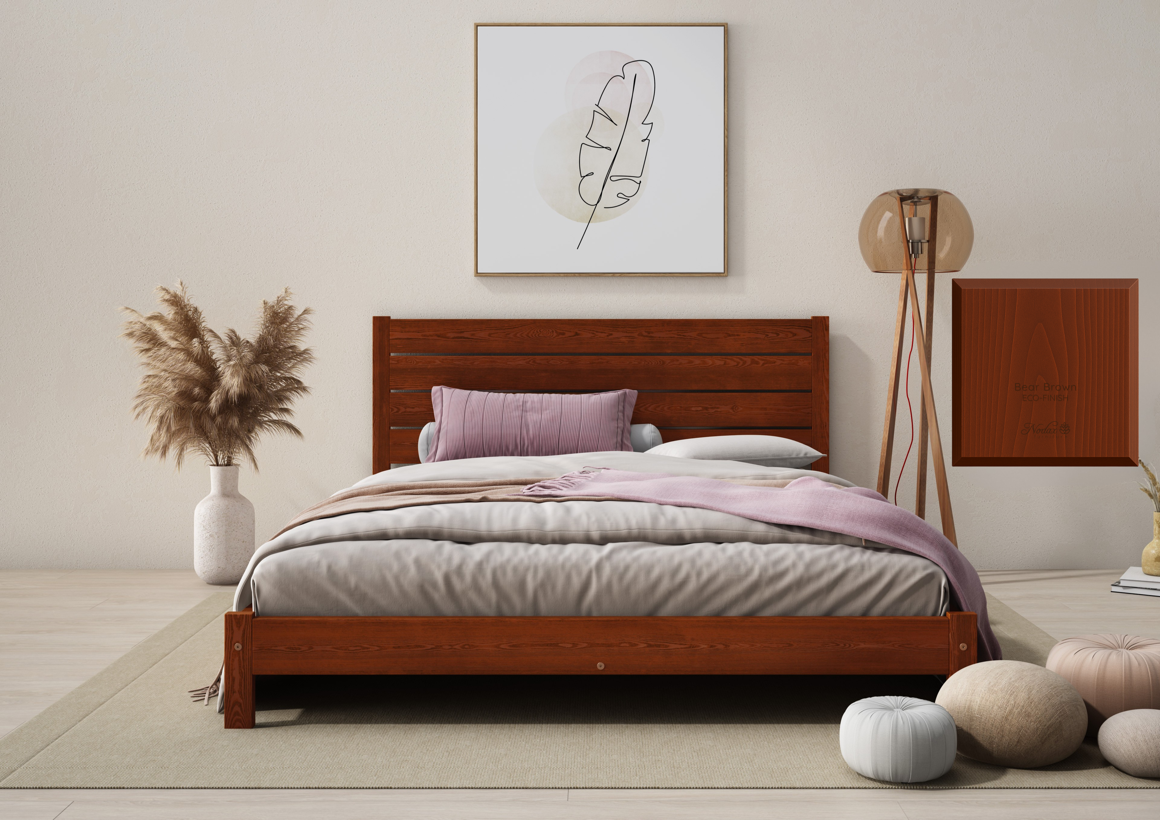 Eco-Finish Colour Wooden Bed Frame Shibui (F15)
