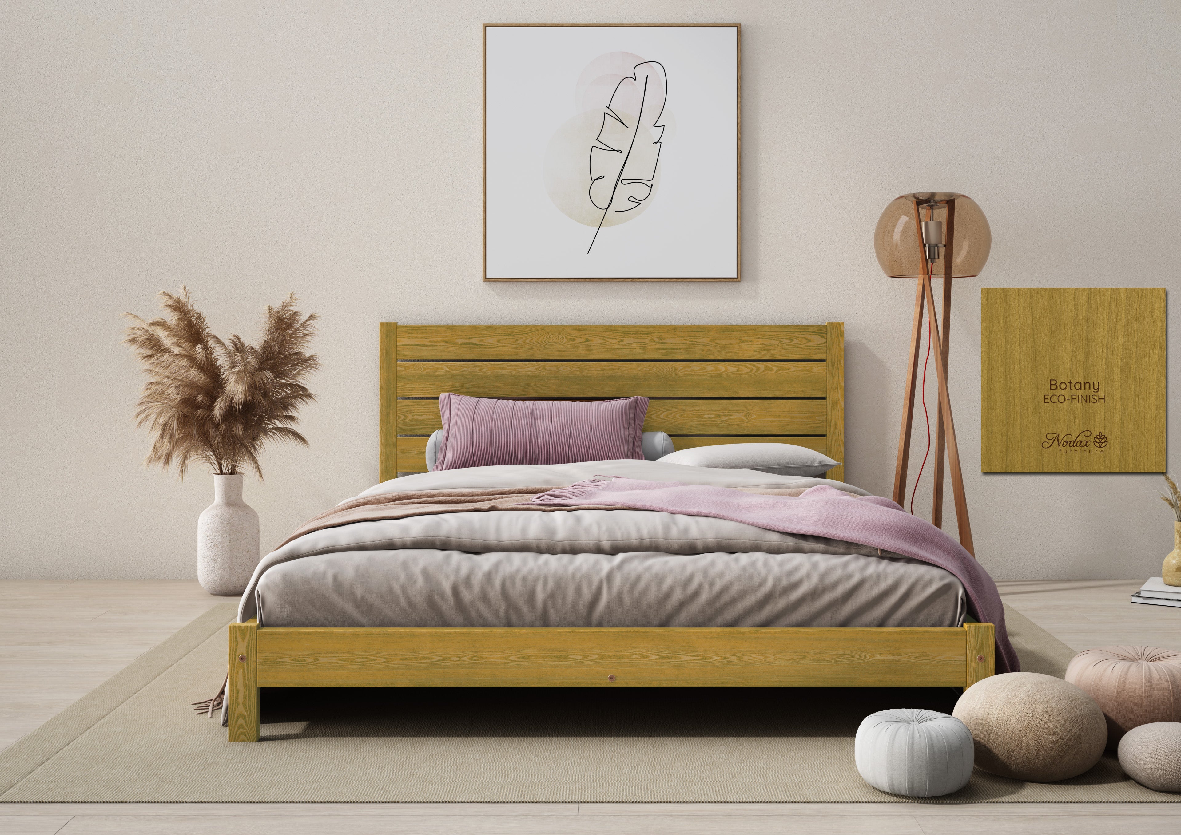 Eco-Finish Colour Wooden Bed Frame Shibui (F15)