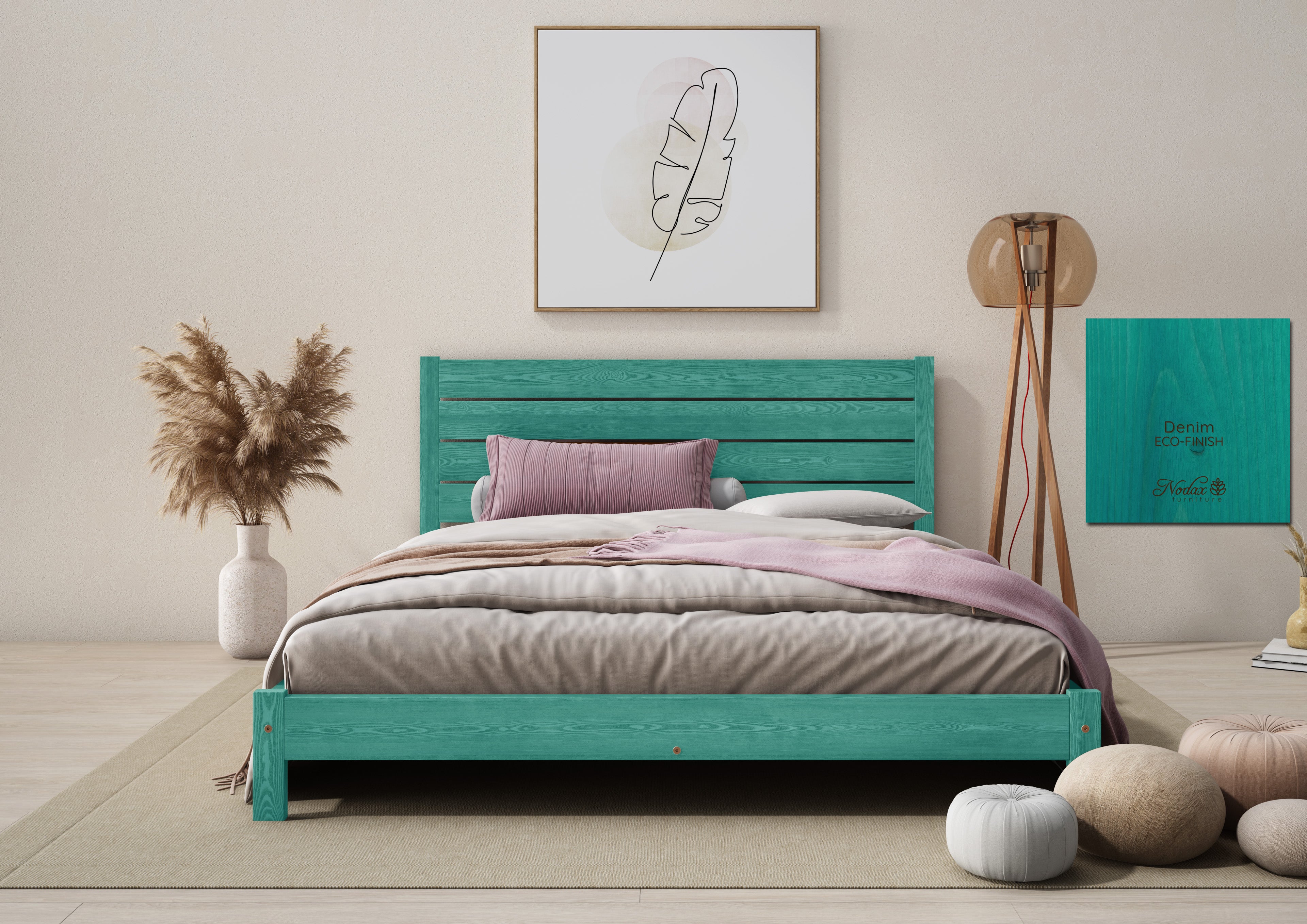 Eco-Finish Colour Wooden Bed Frame Shibui (F15)
