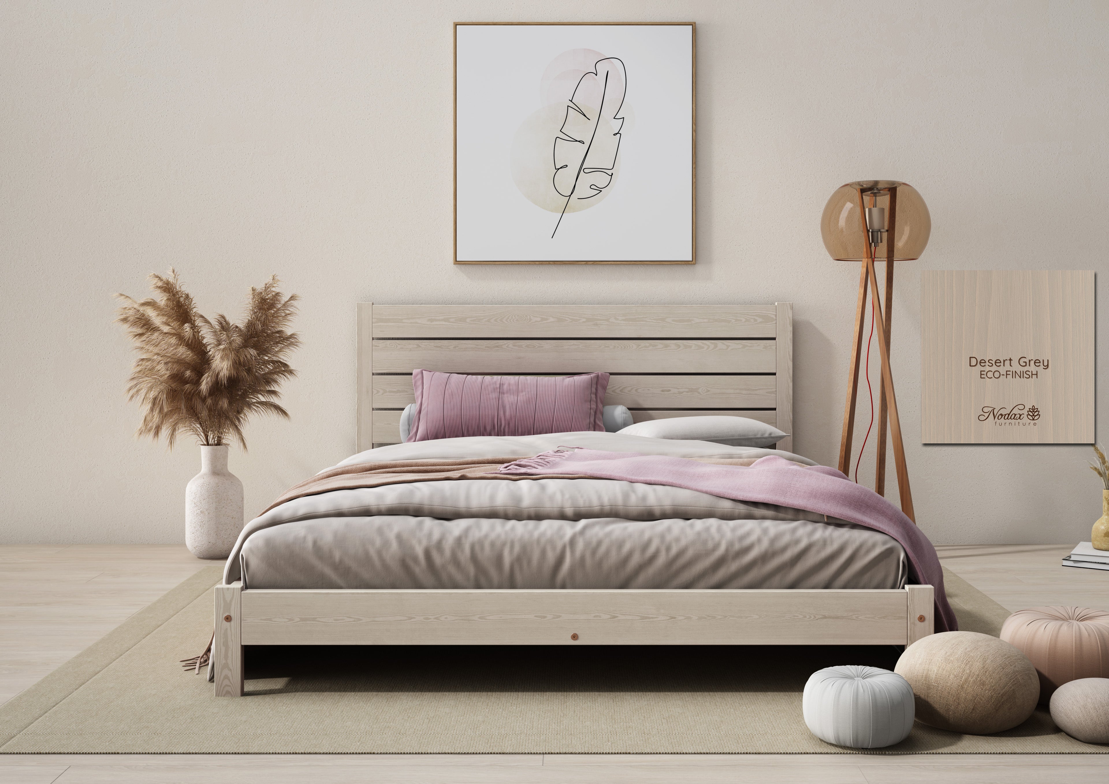 Eco-Finish Colour Wooden Bed Frame Shibui (F15)