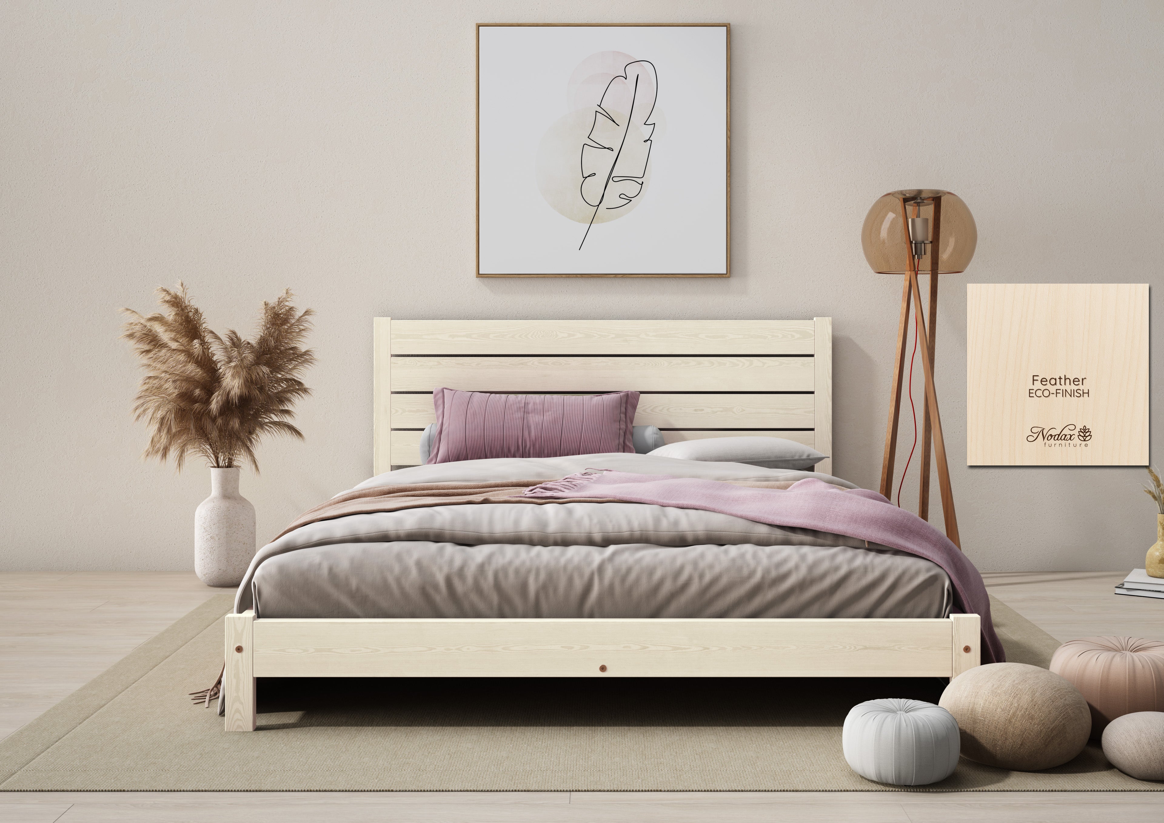 Eco-Finish Colour Wooden Bed Frame Shibui (F15)