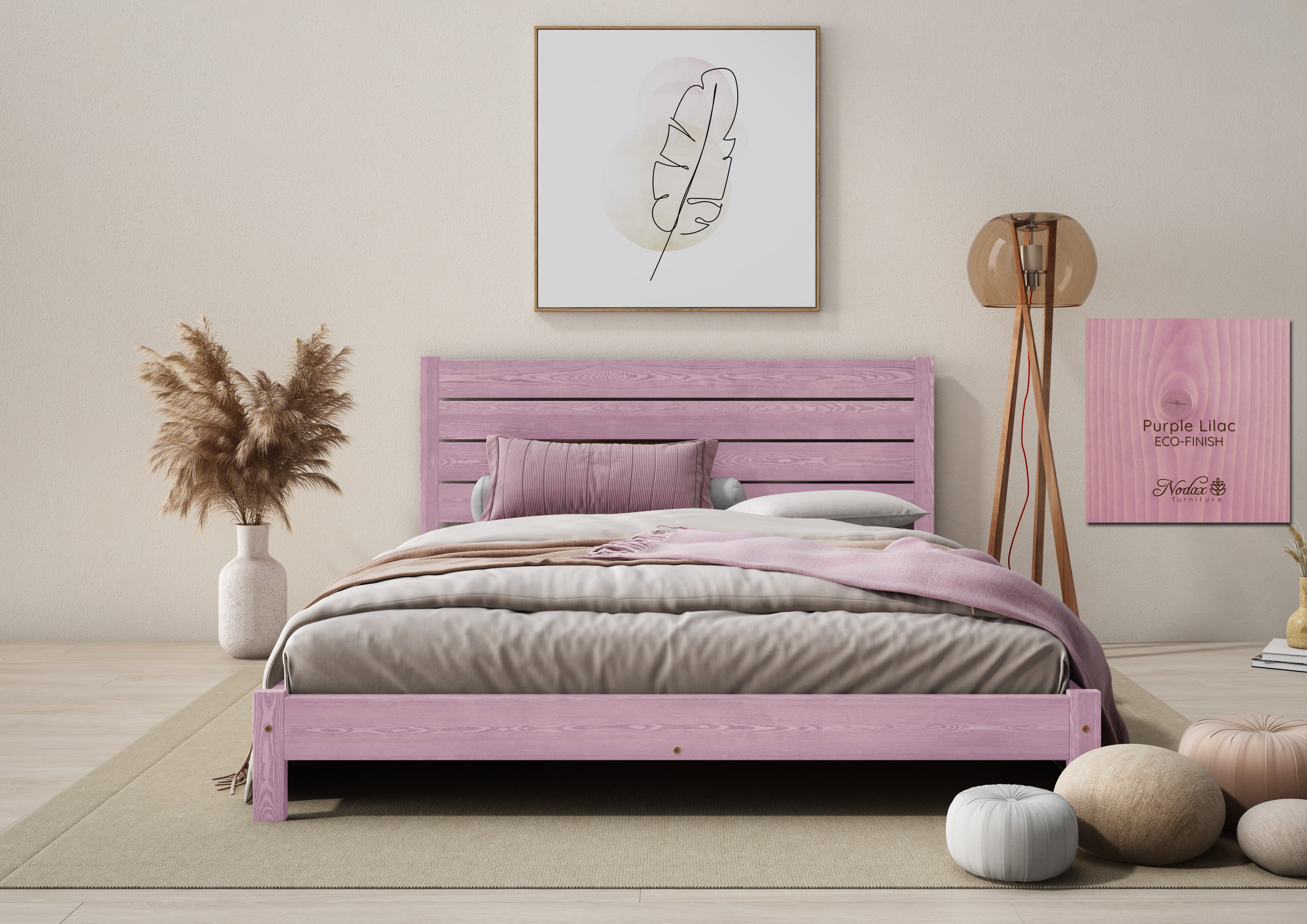 Eco-Finish Colour Wooden Bed Frame Shibui (F15)
