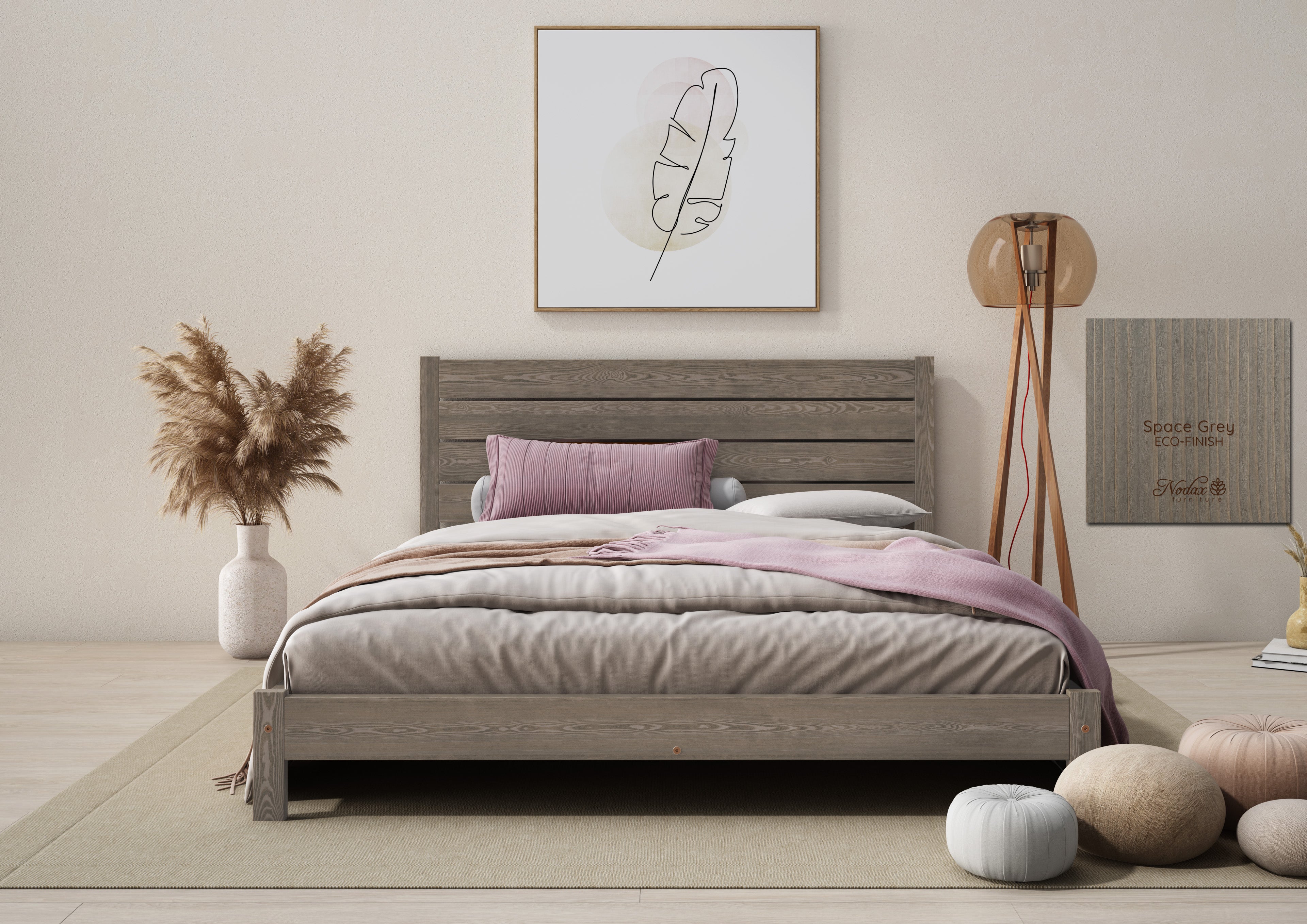 Eco-Finish Colour Wooden Bed Frame Shibui (F15)