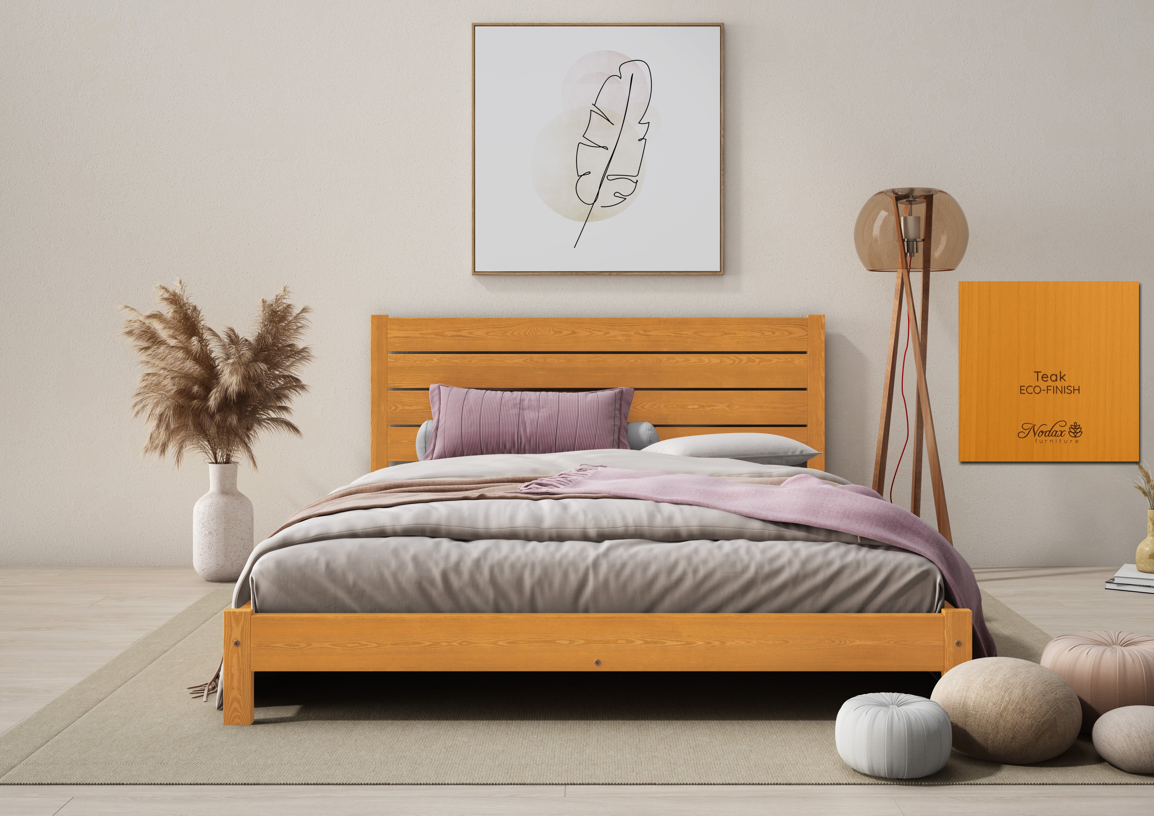 Eco-Finish Colour Wooden Bed Frame Shibui (F15)