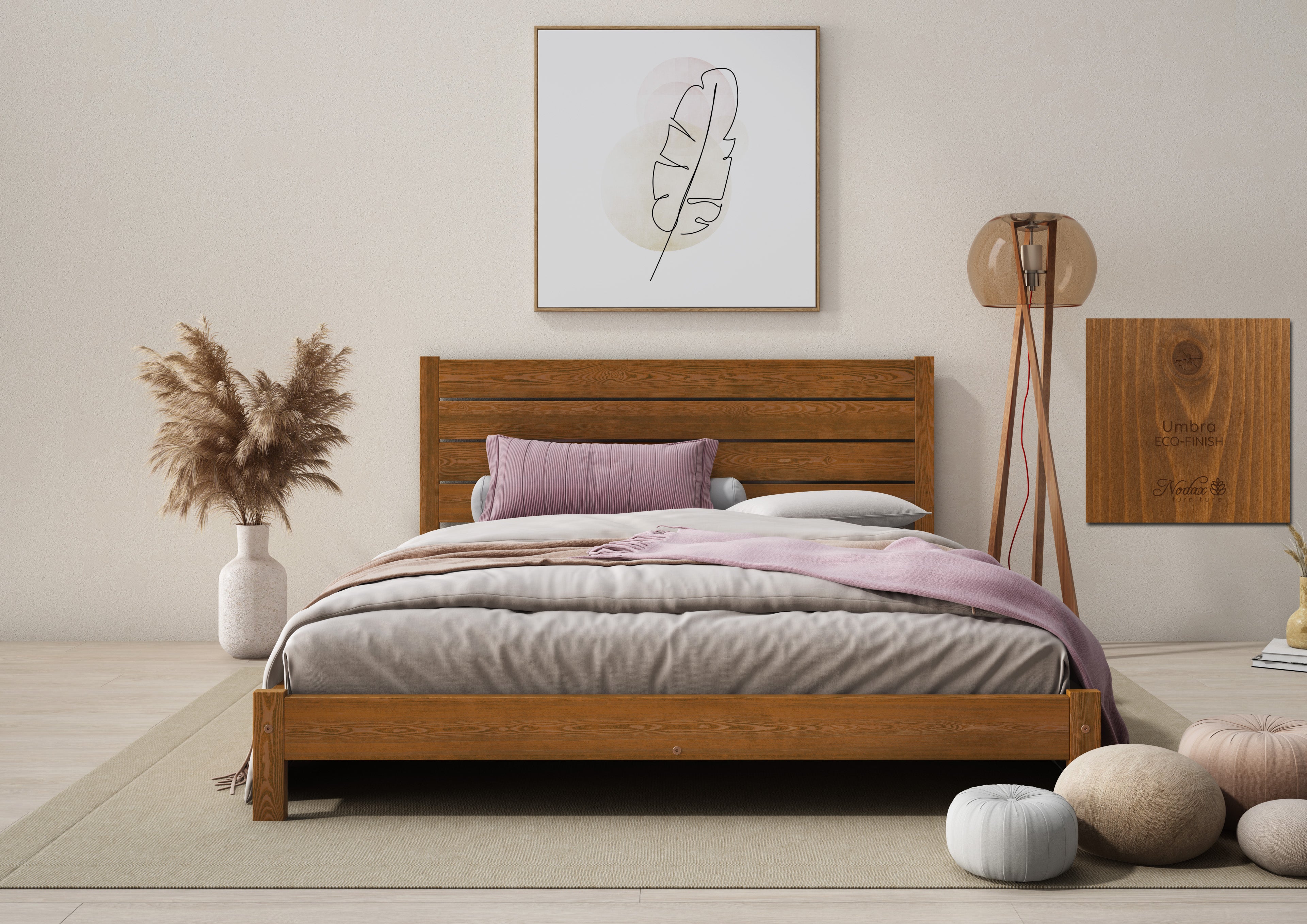 Eco-Finish Colour Wooden Bed Frame Shibui (F15)