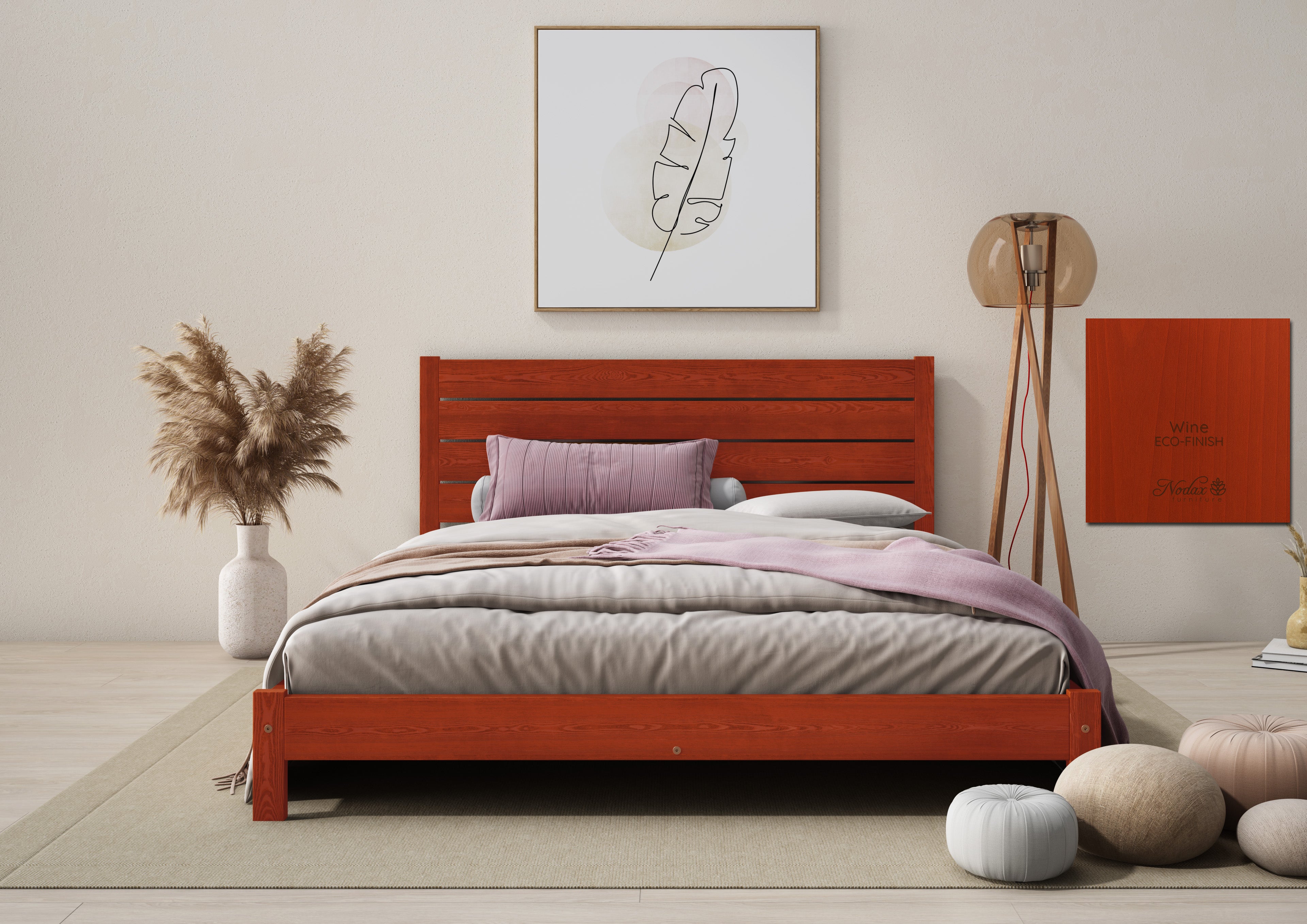 Eco-Finish Colour Wooden Bed Frame Shibui (F15)
