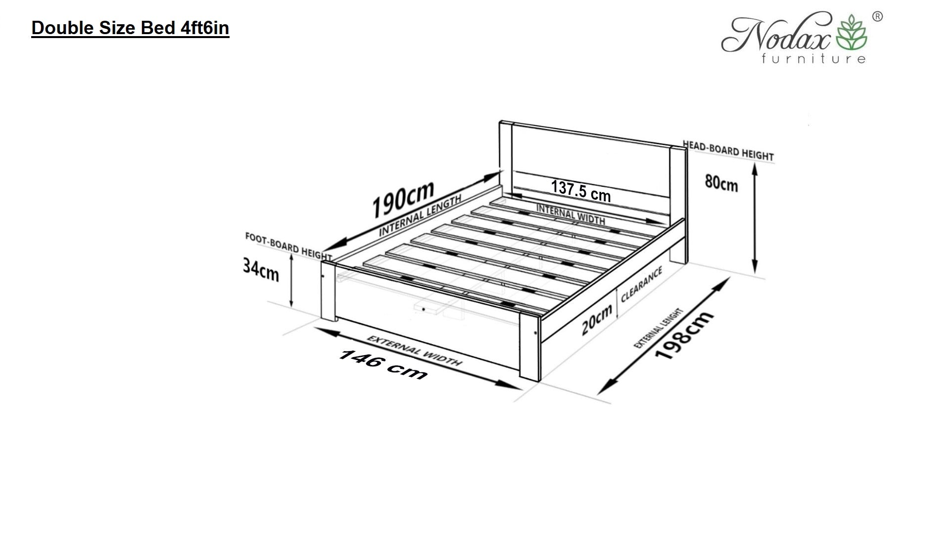 Wooden bed frame Polaris (F11)